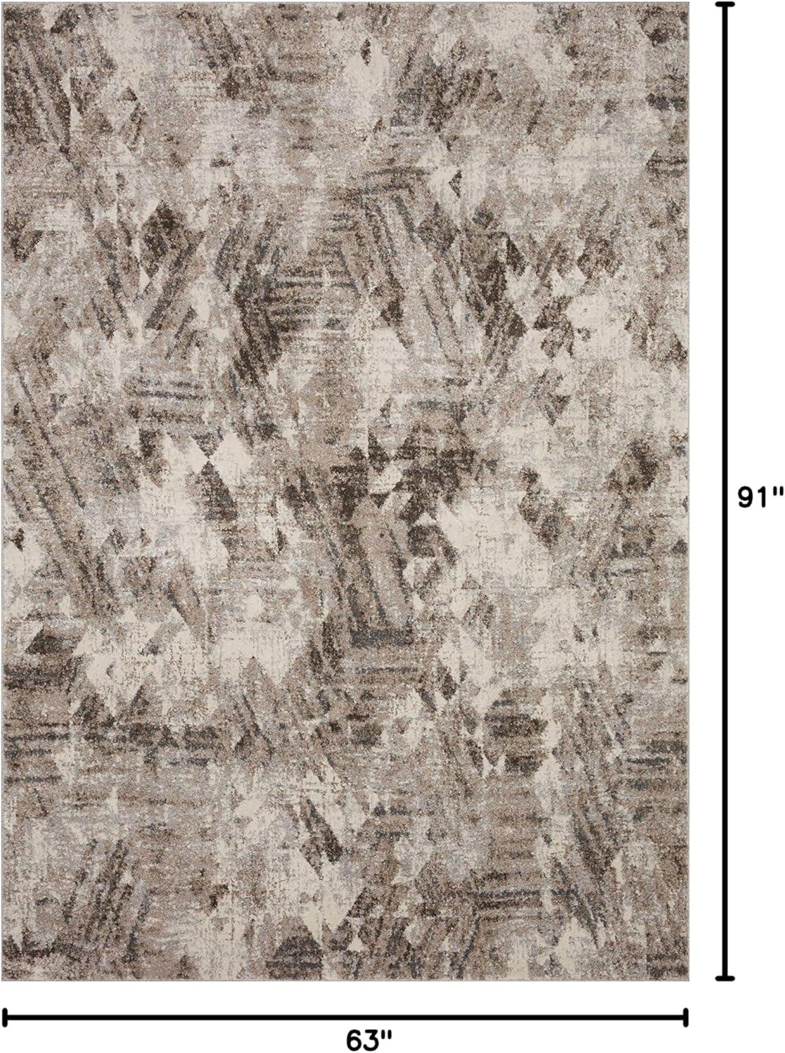 Loloi II Austen AUS-03 Abstract Natural / Mocha Area Rug 5'-3" x 7'-7"