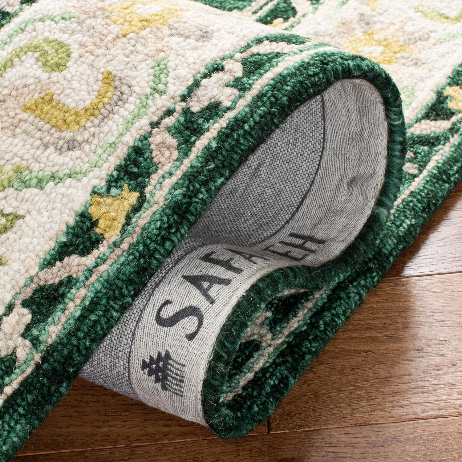 Aspen APN705 Hand Tufted Area Rug - Green/Ivory - 5'x8' - Safavieh.