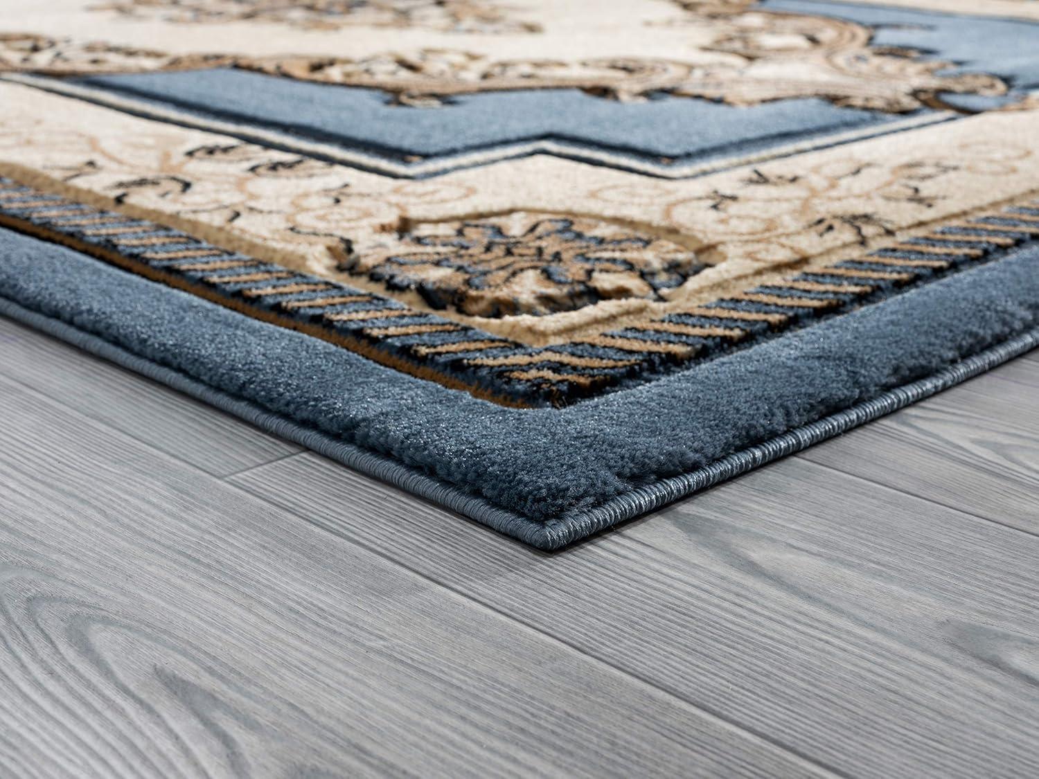 United Weavers Bristol Area Rug 2050 10560 Fallon Blue Curls Petals 2' 7" x  4' 2" Rectangle
