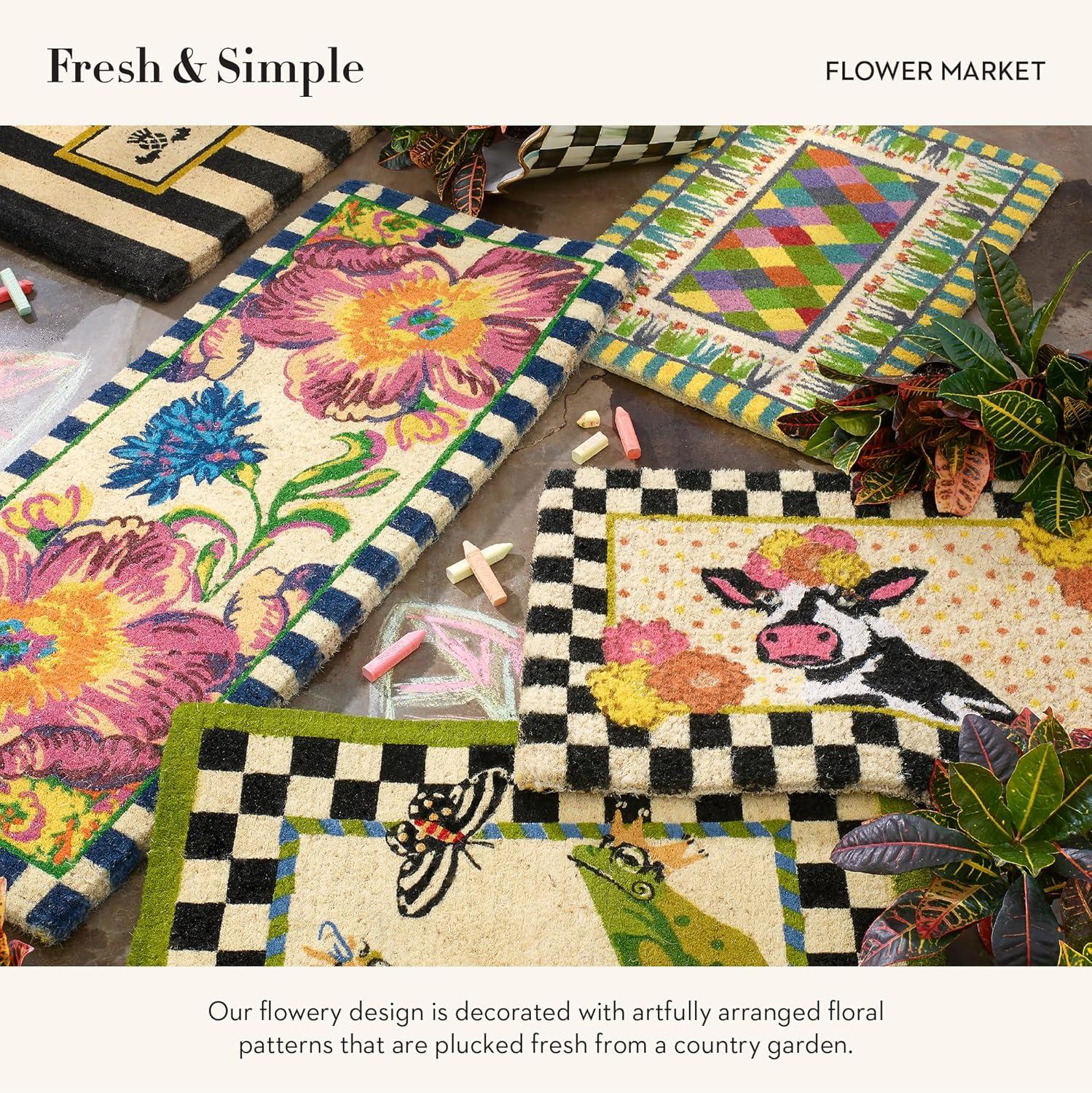 MacKenzie-Childs Flower Market Double Door Entrance Mat