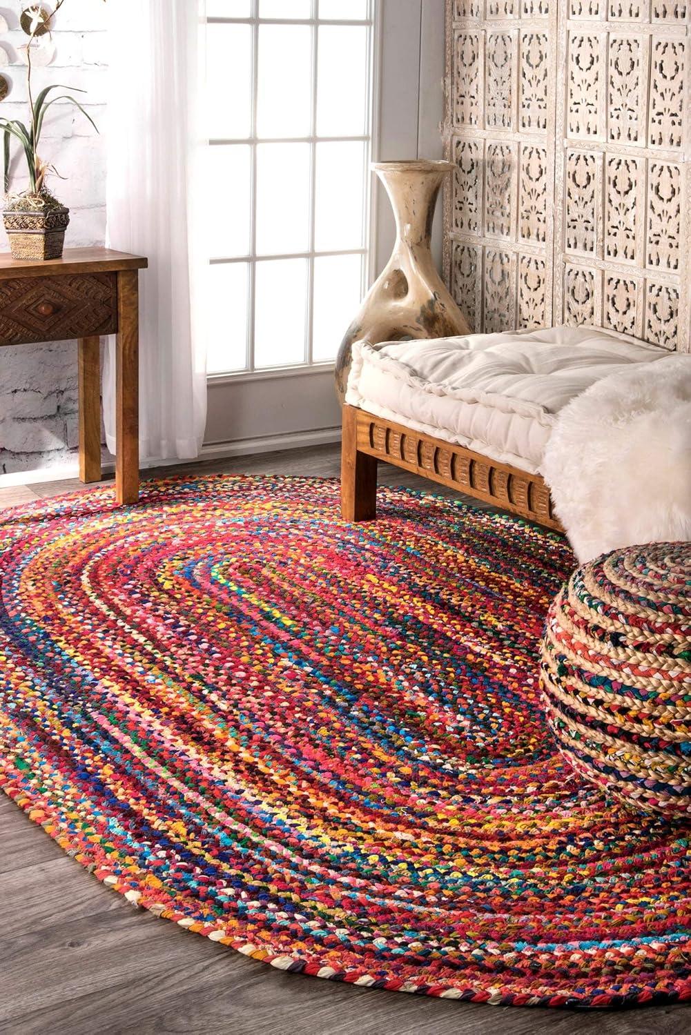 nuLOOM Tammara Bohemian Hand Braided Area Rug