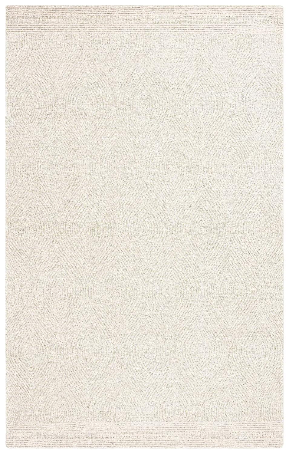 SAFAVIEH Abstract Caelestinus Ogee Wool Area Rug, Green/Ivory, 5' x 8'