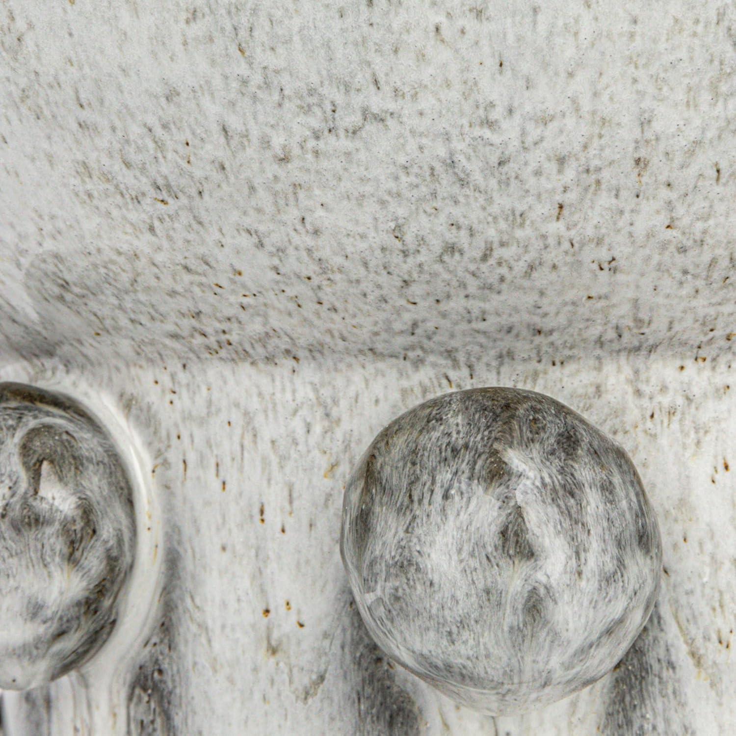 White Ceramic Decorative Table Vase with Raised Dots