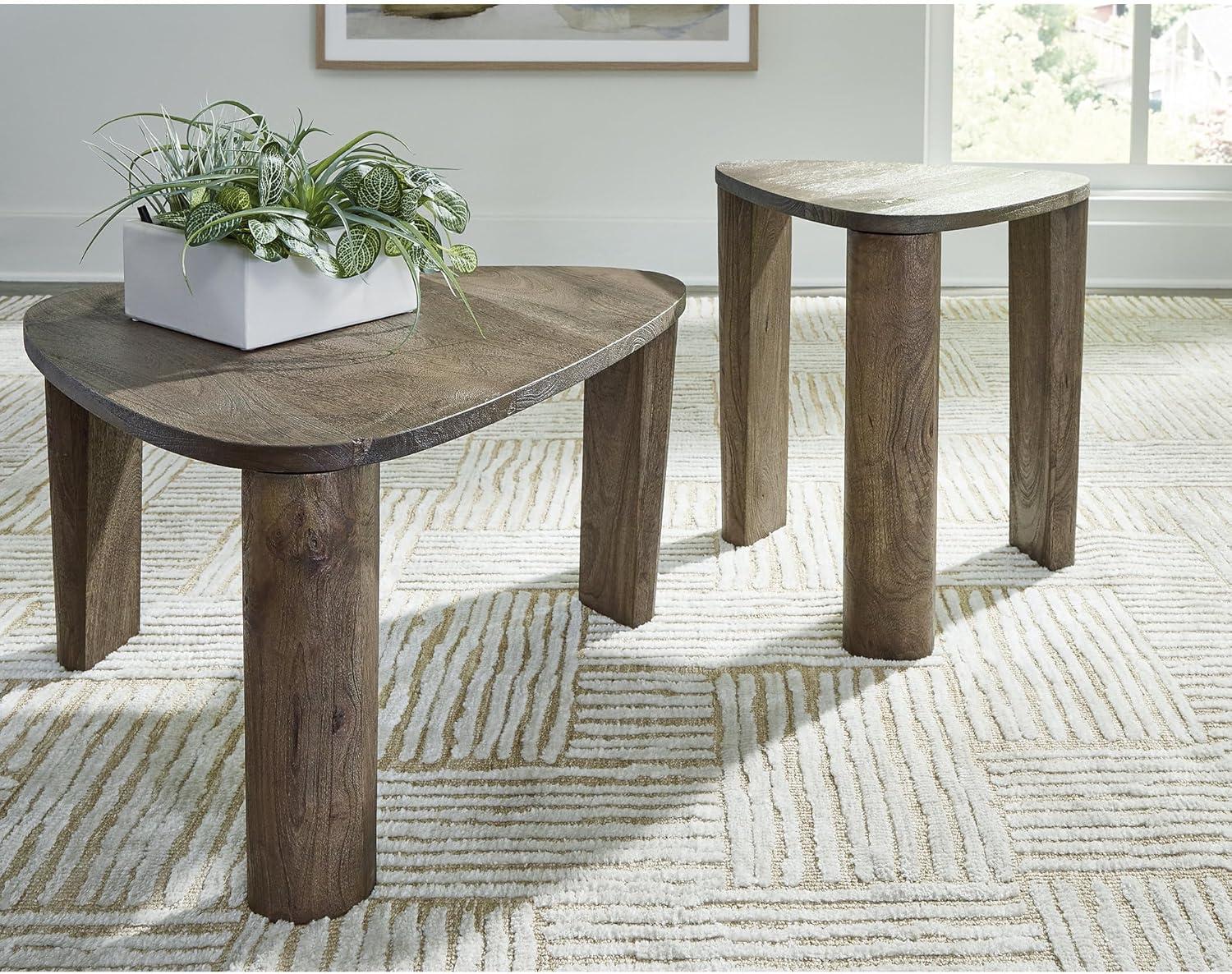 Signature Design by Ashley Reidport Accent Coffee Table (Set of 2), Grayish Brown