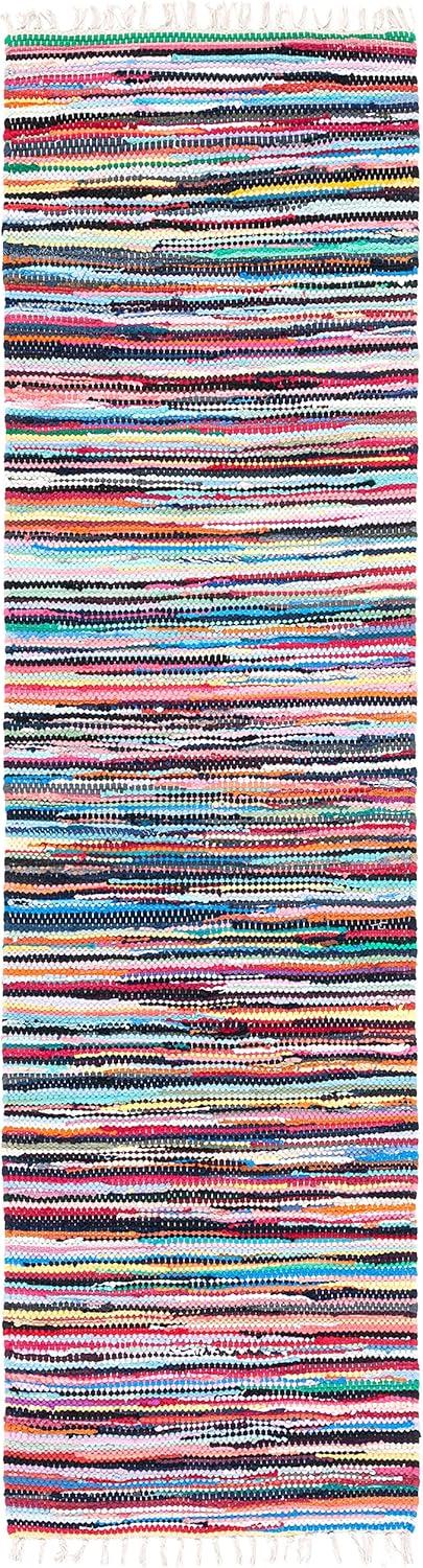 Rag Rug RAR128 Hand Woven Indoor Runner Rug - Multi - 2'3"x12' - Safavieh.