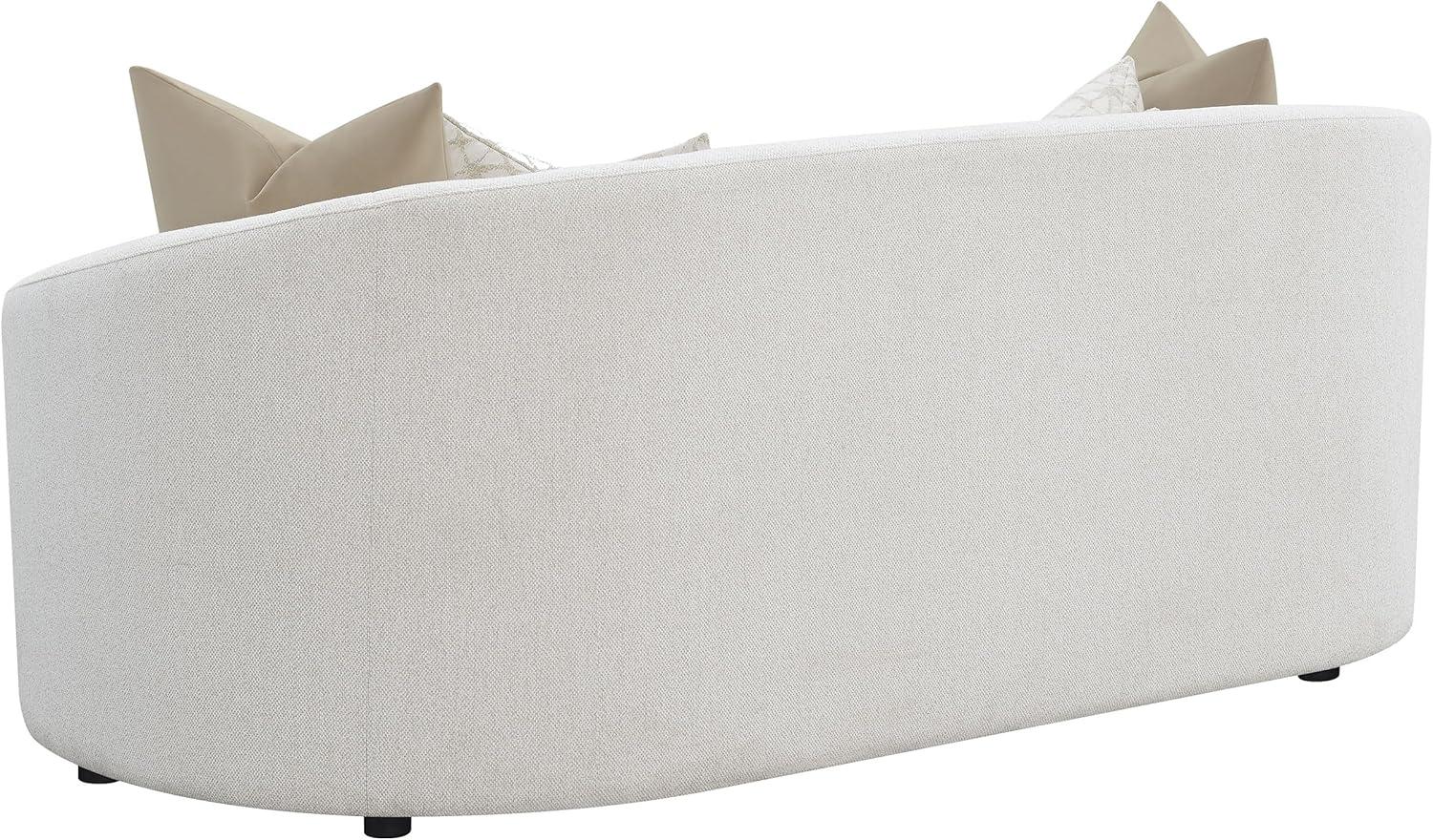 Coaster Rainn 3-piece Modern Fabric Upholstered Tight Back Living Room Set Latte