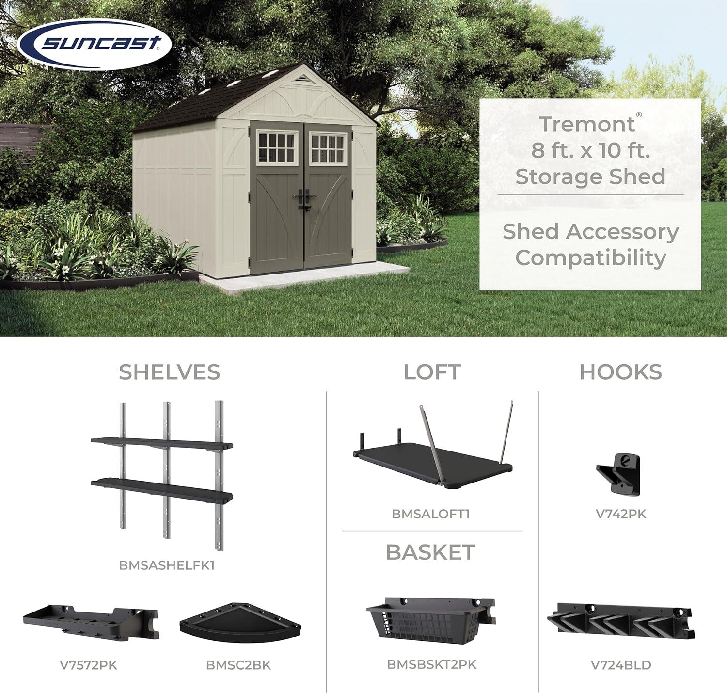 Suncast Suncast Outdoor Vanilla Resin Storage Shed