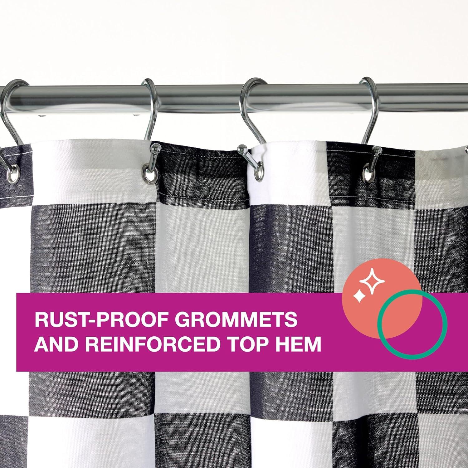 Town & Country Living Town & Country Play Betty Bold Checkerboard Fabric Shower Curtain 70"X72"