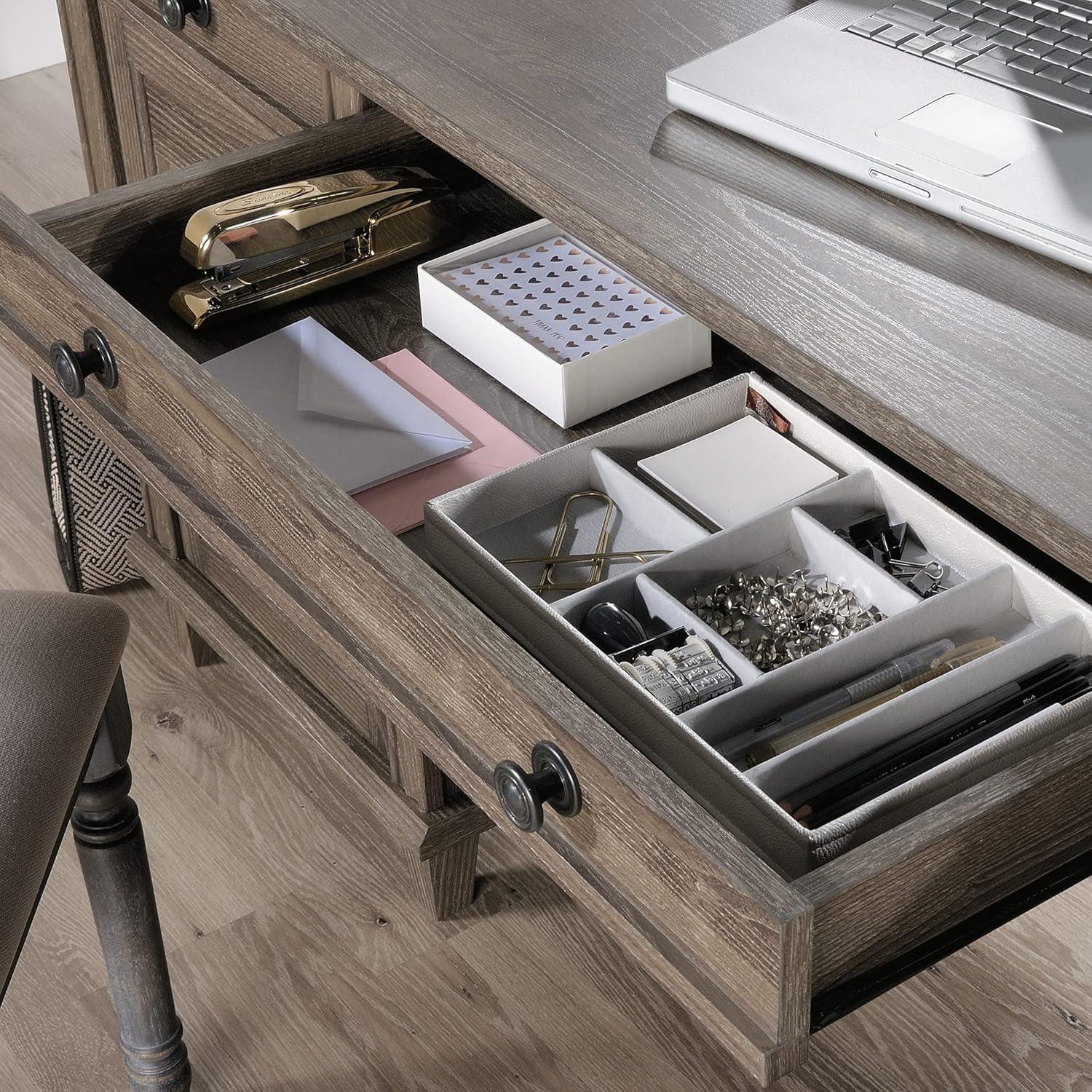 Sauder Hammond Executive Desk, Emery Oak Finish