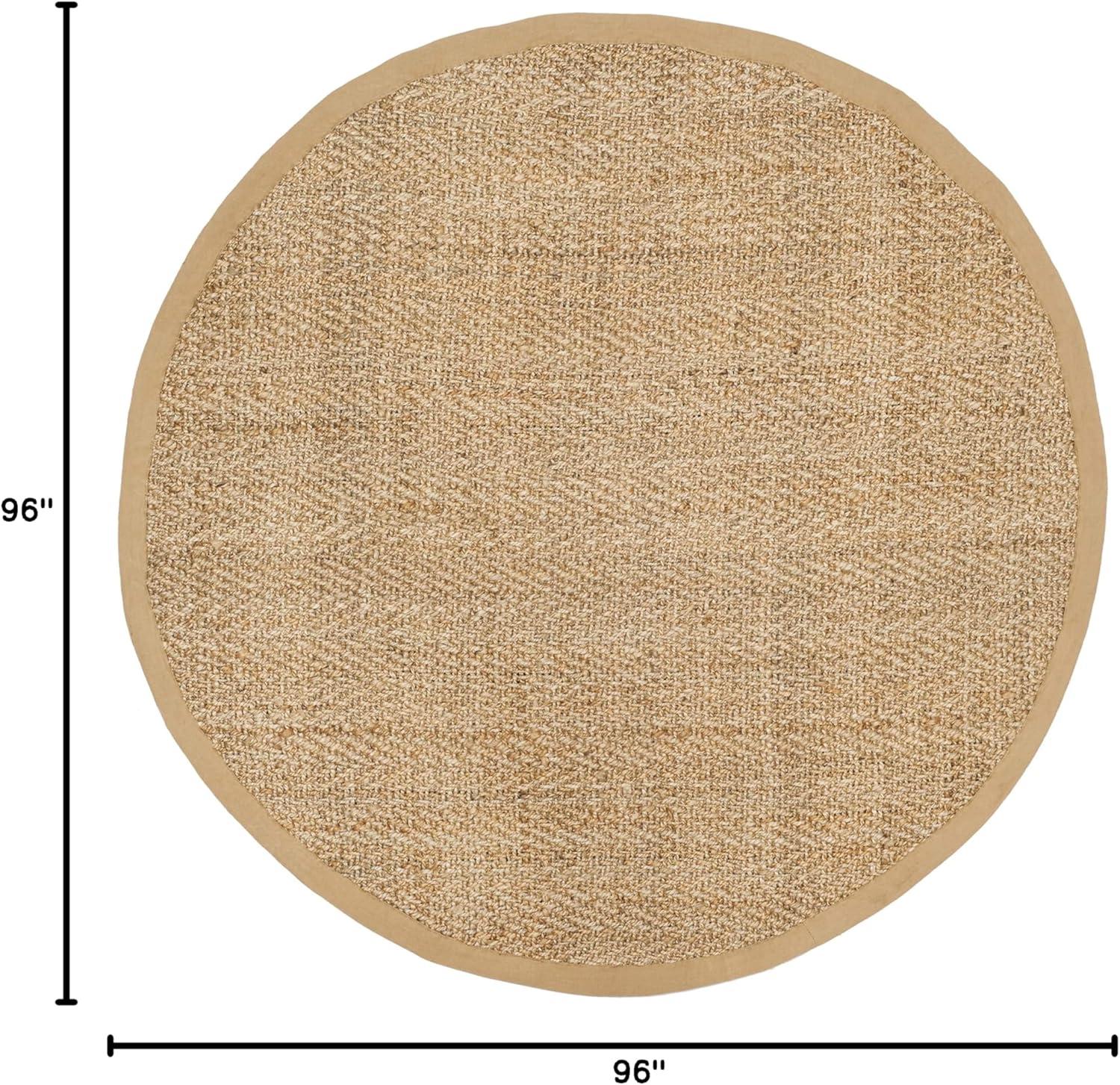 Natural Fiber NF263 Hand Woven Indoor Area Rug - Natural - 8' Round - Safavieh.