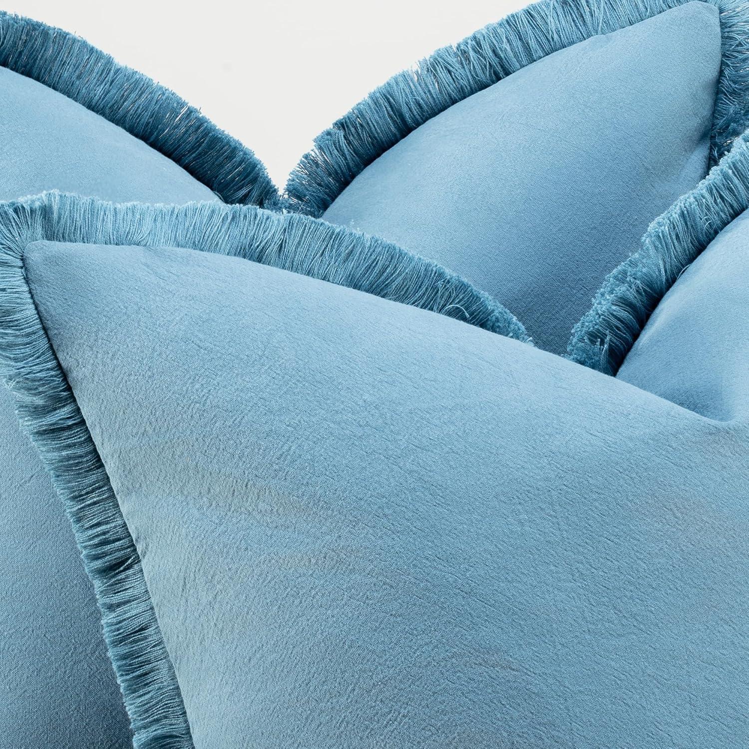 Deconovo Deconovo Pom-poms Velvet Reversible Pillow Cover (Set of 2)