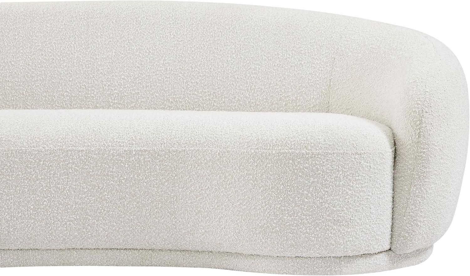 Meridian Furniture Hyde Cream Boucle Fabric Sofa