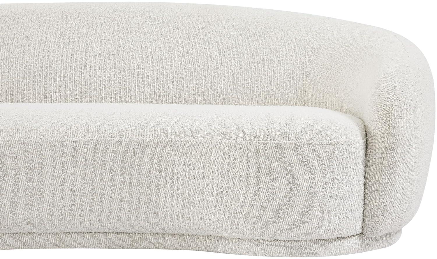 Meridian Furniture Hyde Cream Boucle Fabric Sofa