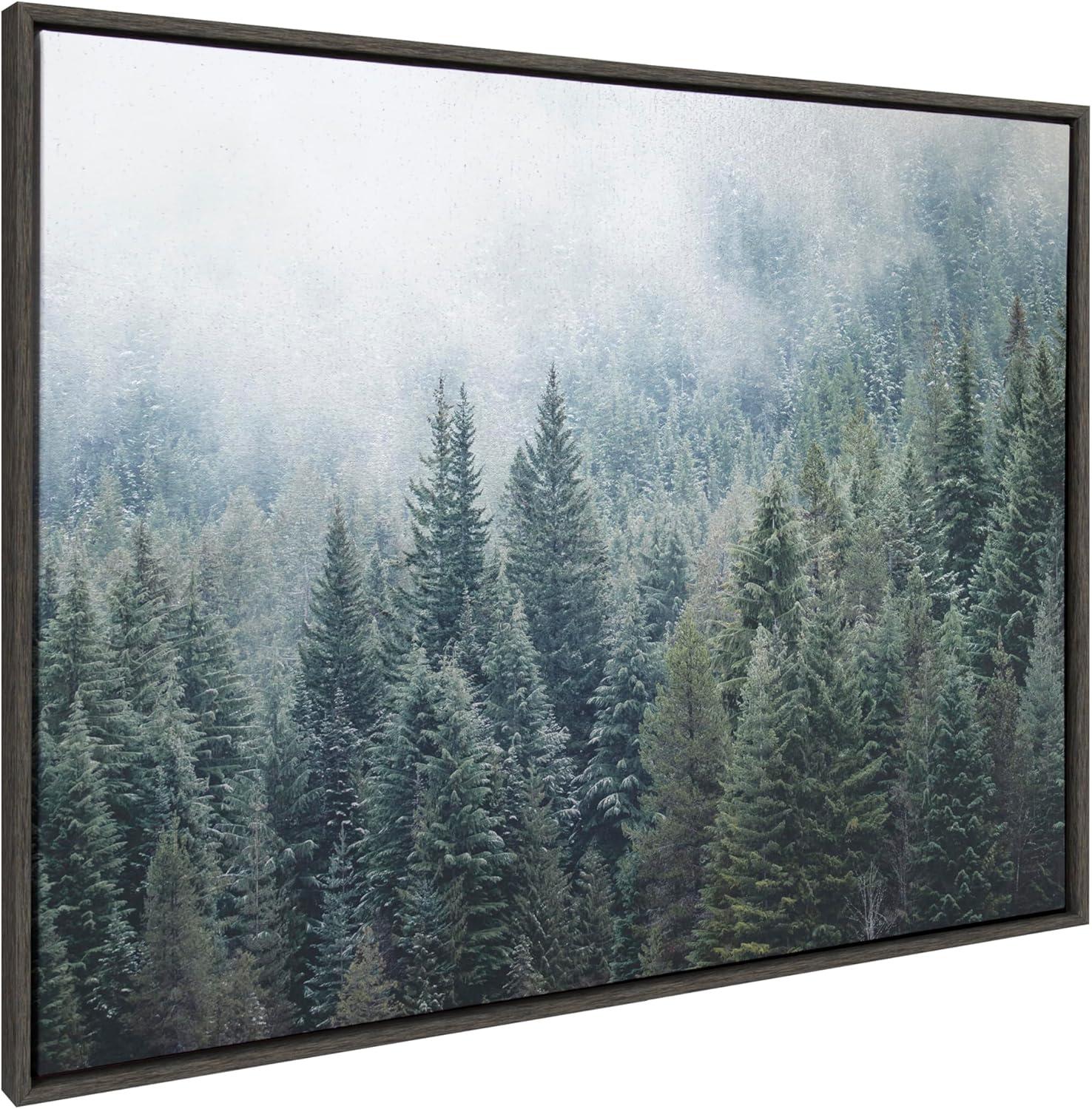 Kate & Laurel All Things Decor 28"x38" Sylvie Evergreen Dream 2: Tranquil Forest Canvas Art by F2Images