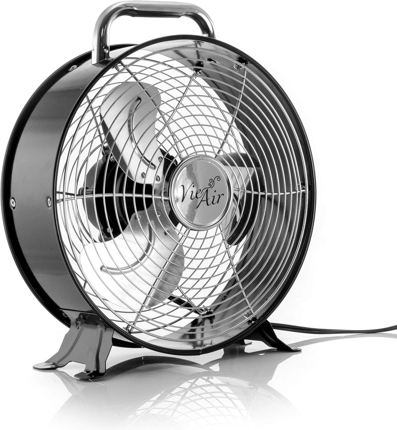 Vie Air 12 Inch High Velocity Dual Speed Retro Metal Drum Fan