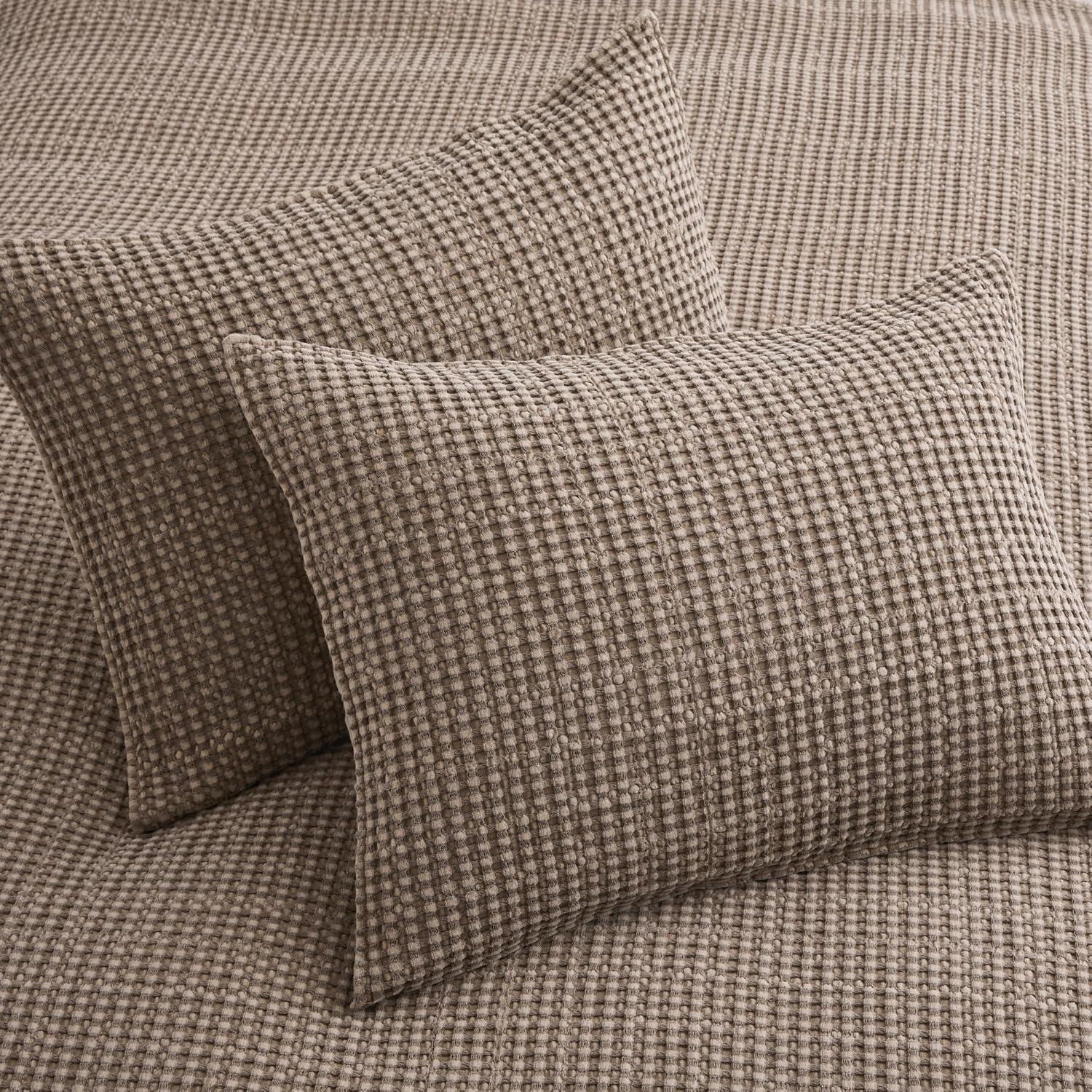 Mills Waffle Cocoa Standard Sham - Levtex Home