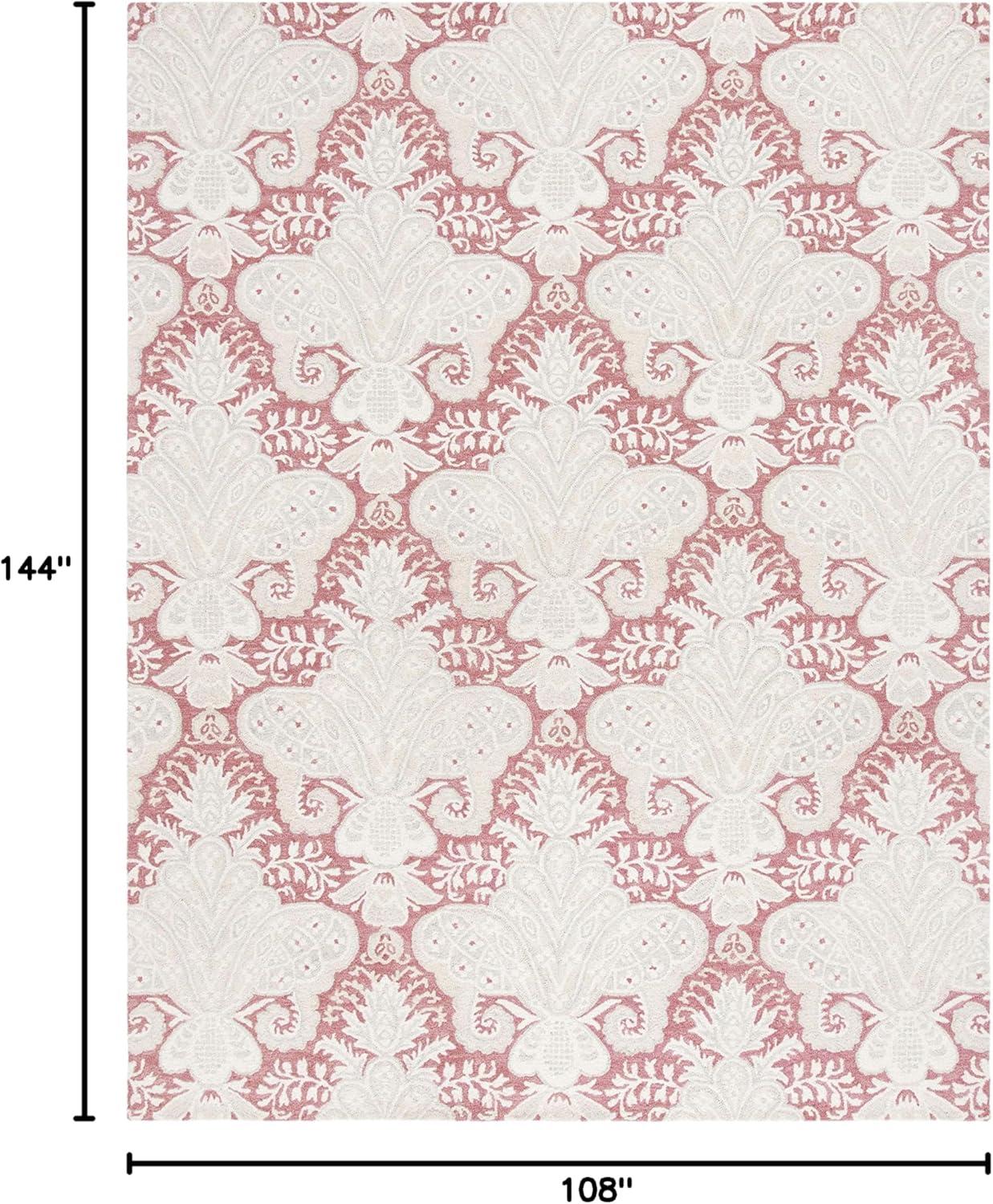 Micro-Loop MLP539 Hand Tufted Area Rug - Pink/Beige - 8'9"x11'9" - Safavieh.