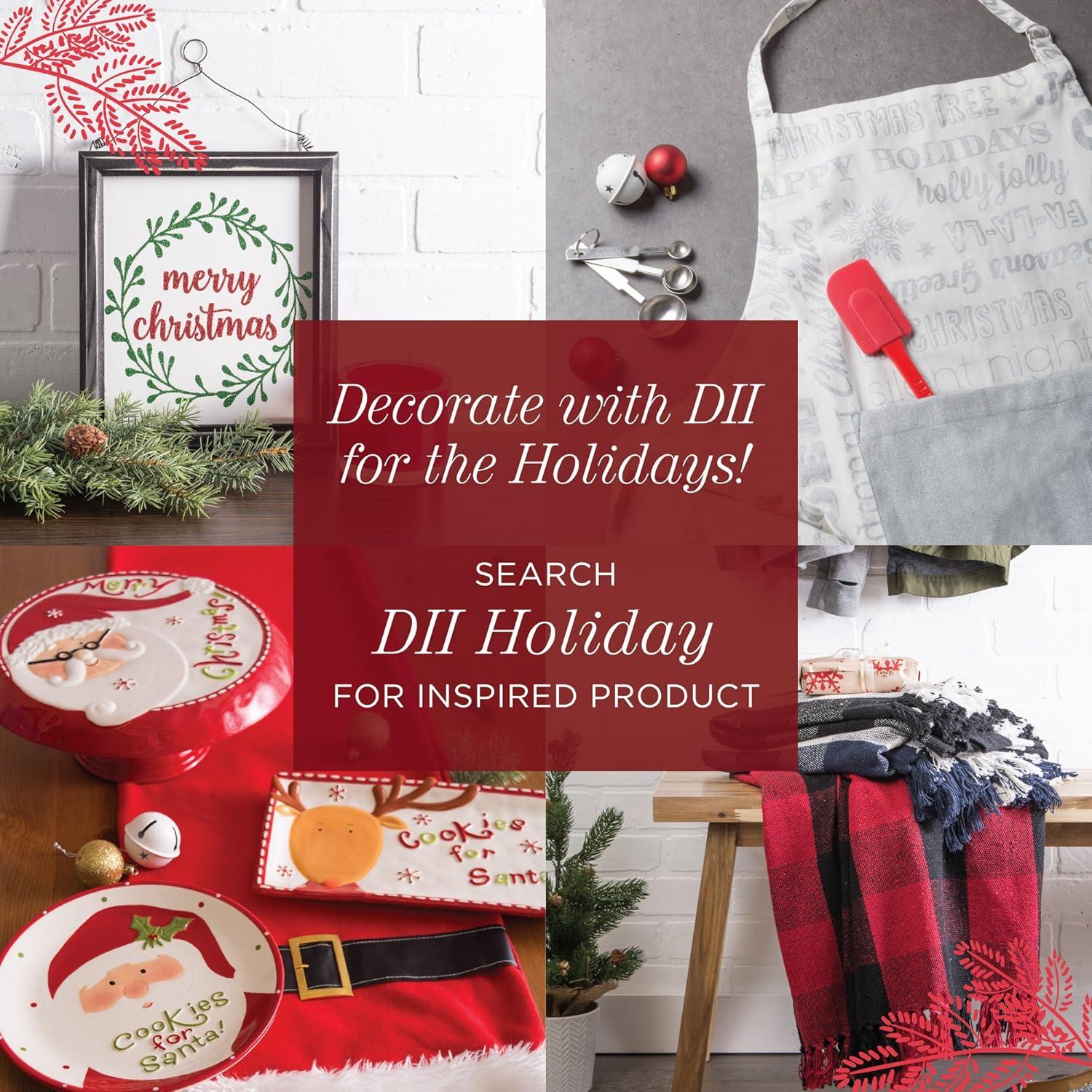 DII Jute Solid Placemat Set 6 Piece, Tango Red, 13x19"