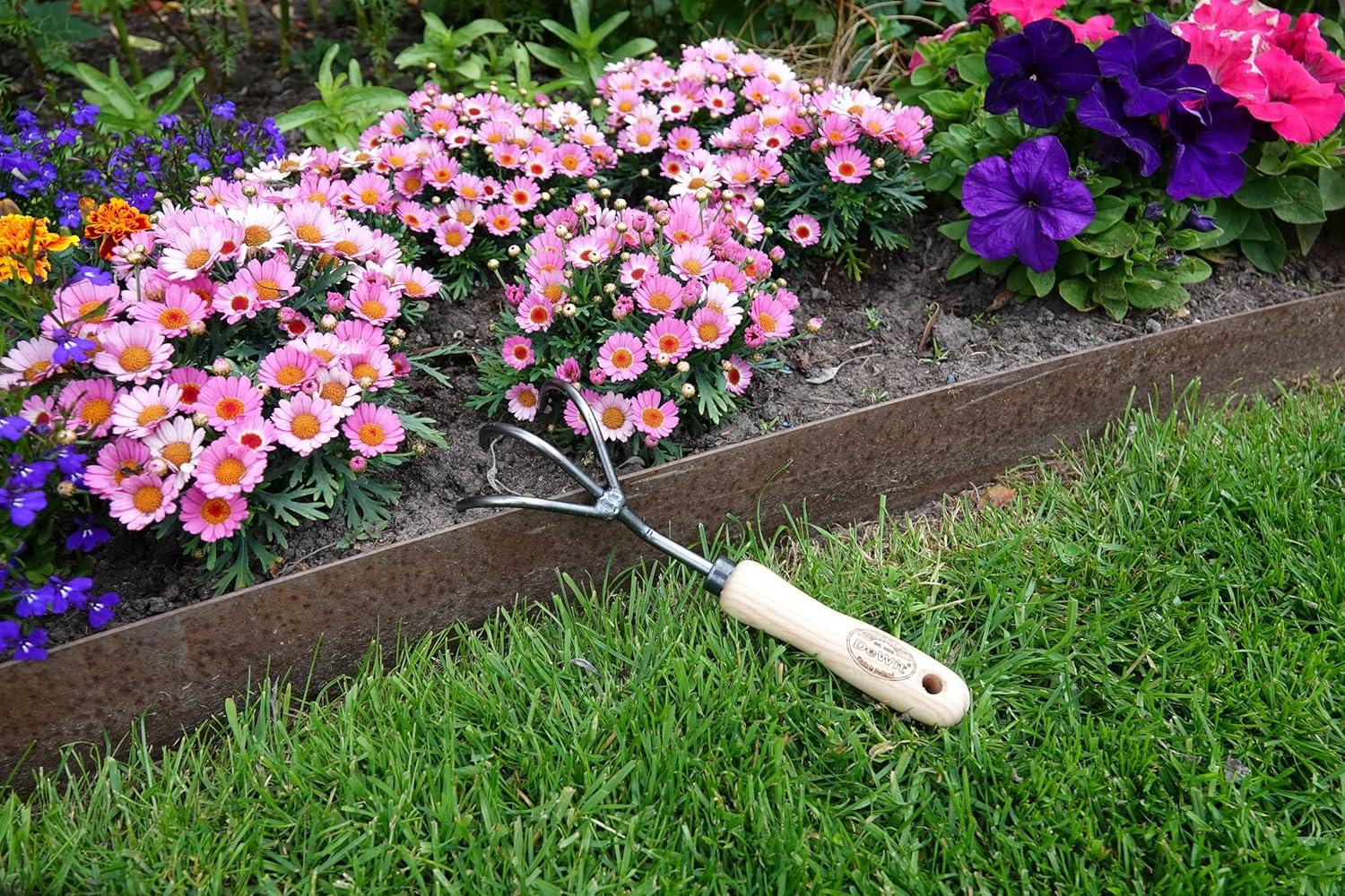 Gardener's Supply Company Lifetime Garden Cultivator | Heavy Duty Forged Steel with Ergonomic Hardwood Handle | Gardening Hand Tool for Weeding and