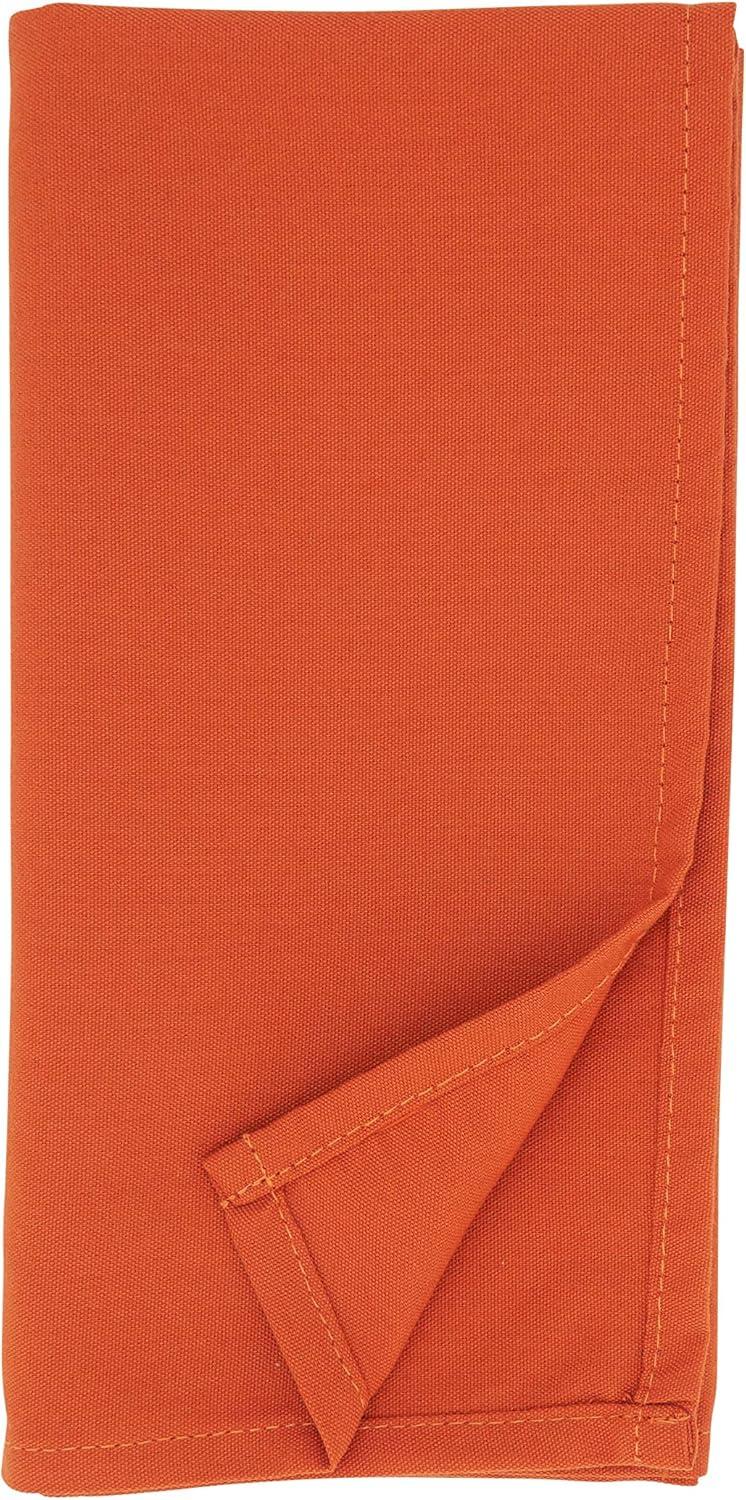 Saro Lifestyle Everyday Cloth Table Napkins (Set of 12), Pumpkin, 20" x 20"