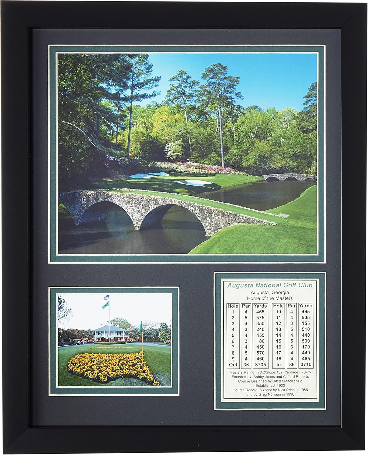 Legends Never Die Augusta National Golf Course Framed Memorabilia