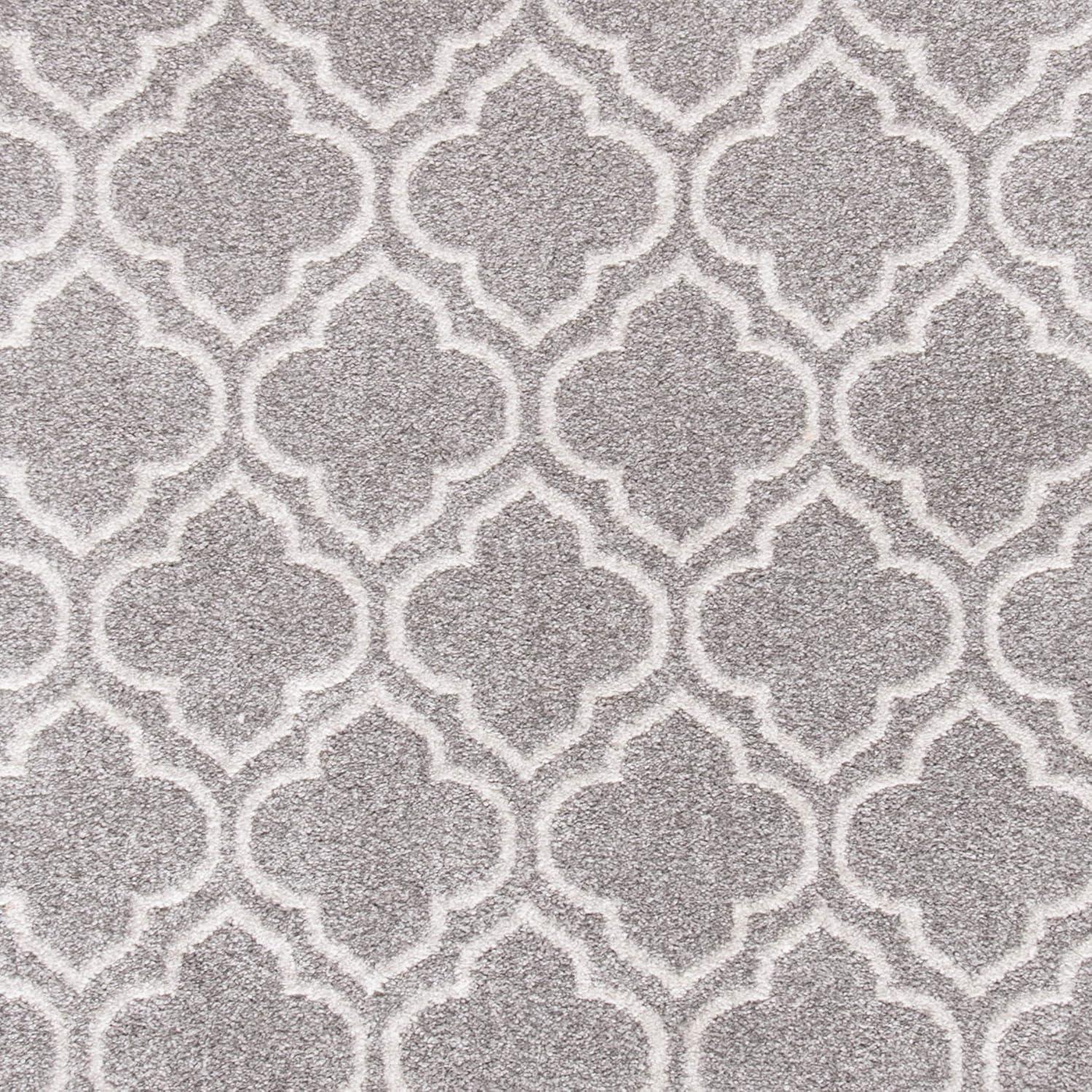 Amherst AMT412 Power Loomed Runner Rug - Grey/Light Grey - 2'3"x22' - Safavieh.
