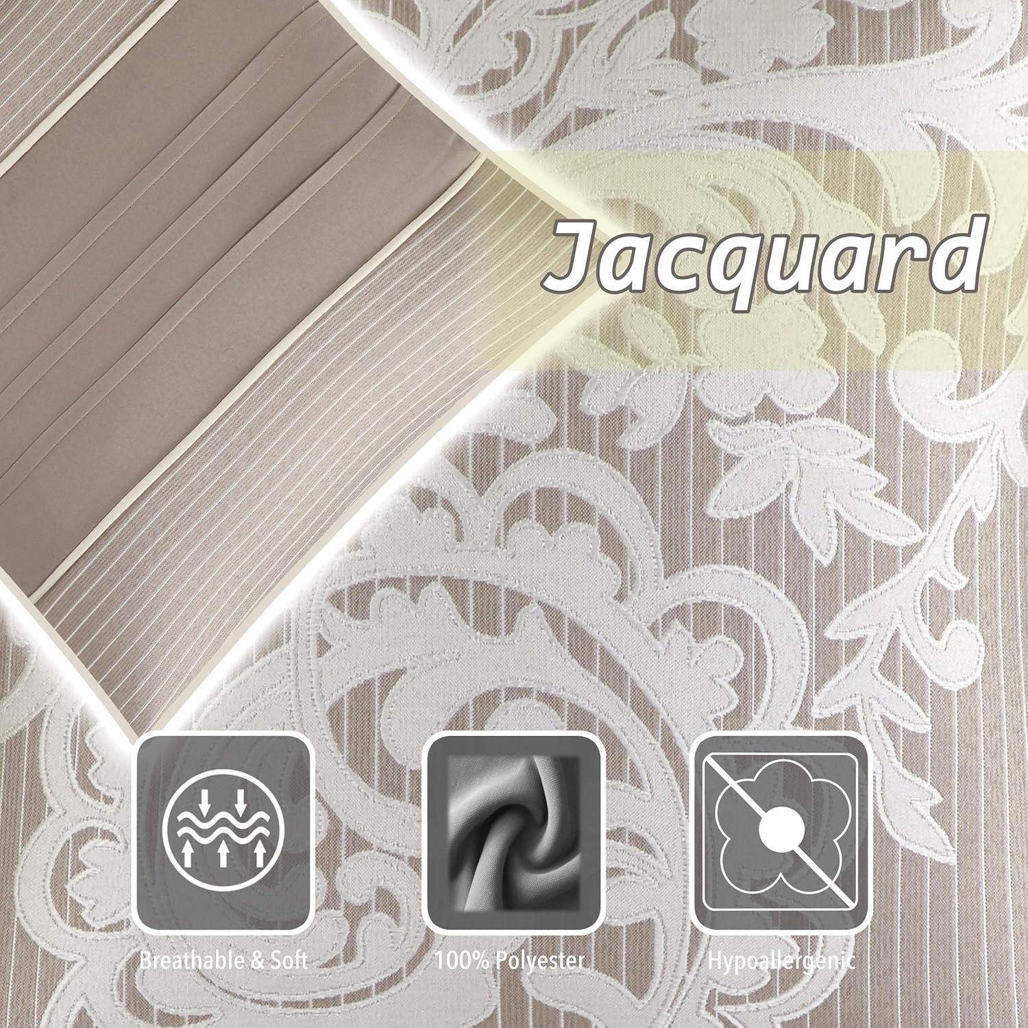 Nanshing 7pc California King Margret Comforter Set Gray