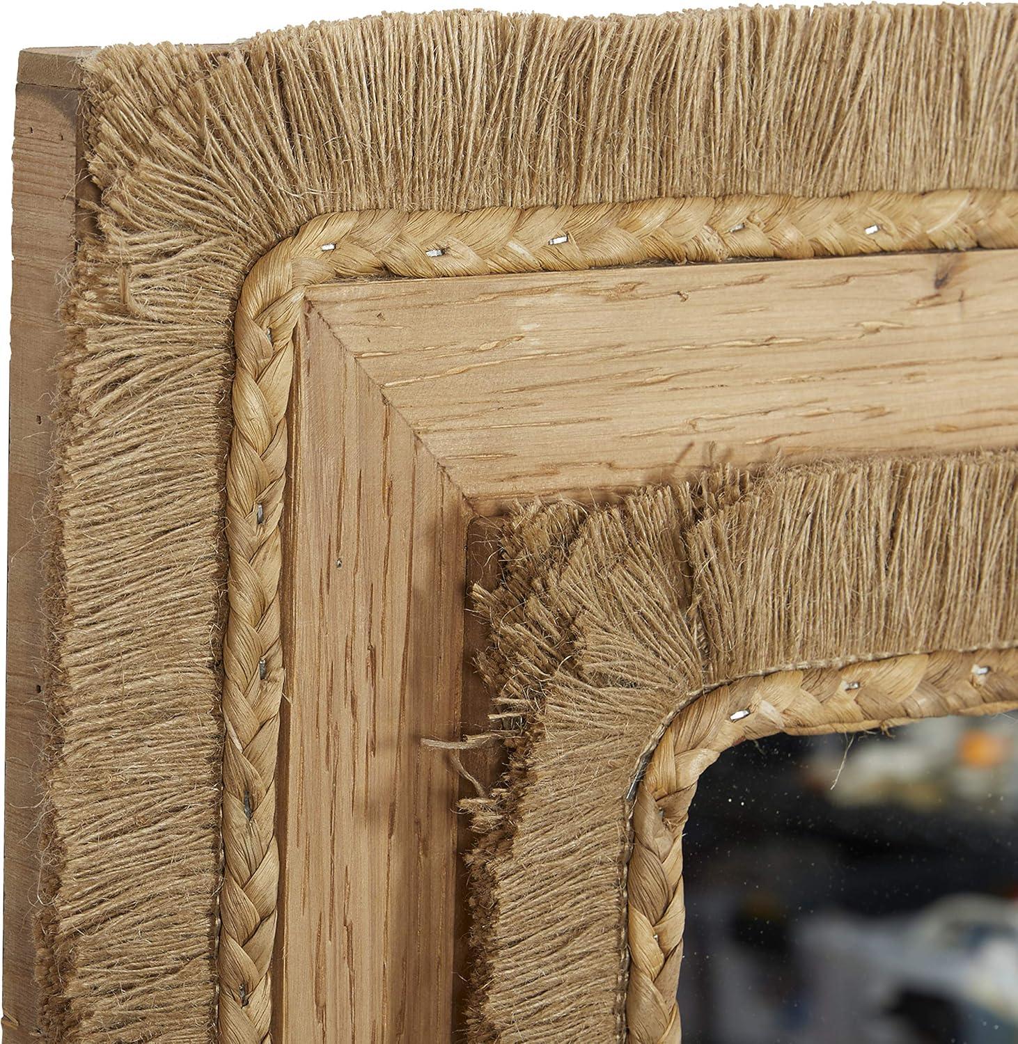 DecMode 26" x 36" Brown Wall Mirror