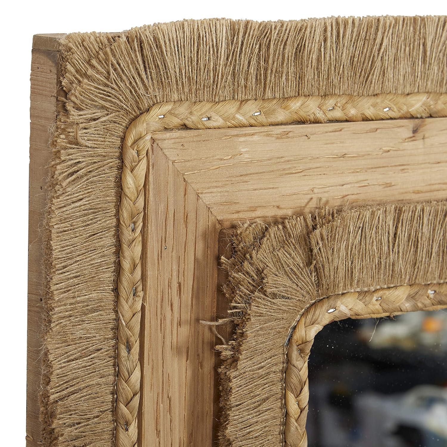 DecMode 26" x 36" Brown Wall Mirror