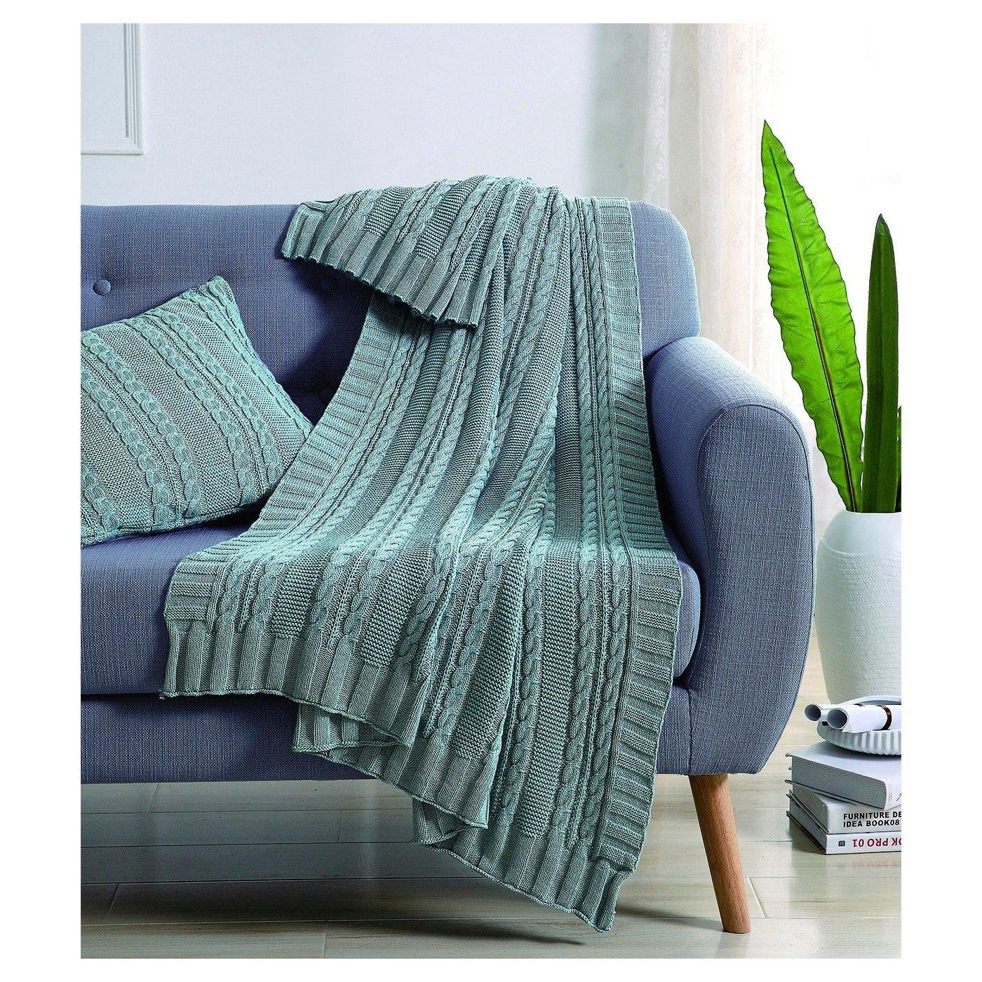 VCNY Dublin Cable Knit Throw Blanket, 50" x 70"