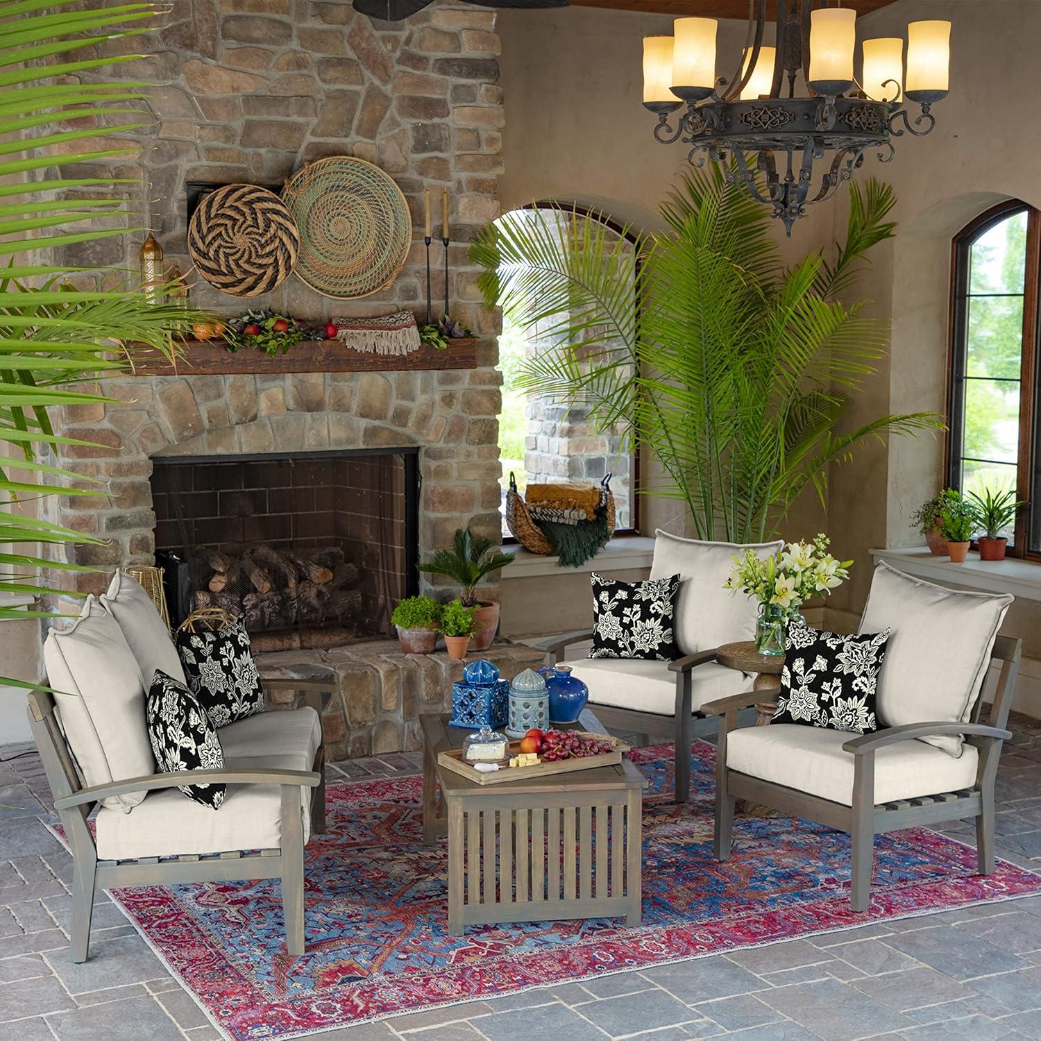 ARDEN ARDEN Ruby Outdoor Square Pillow Cover & Insert (Set of 2)