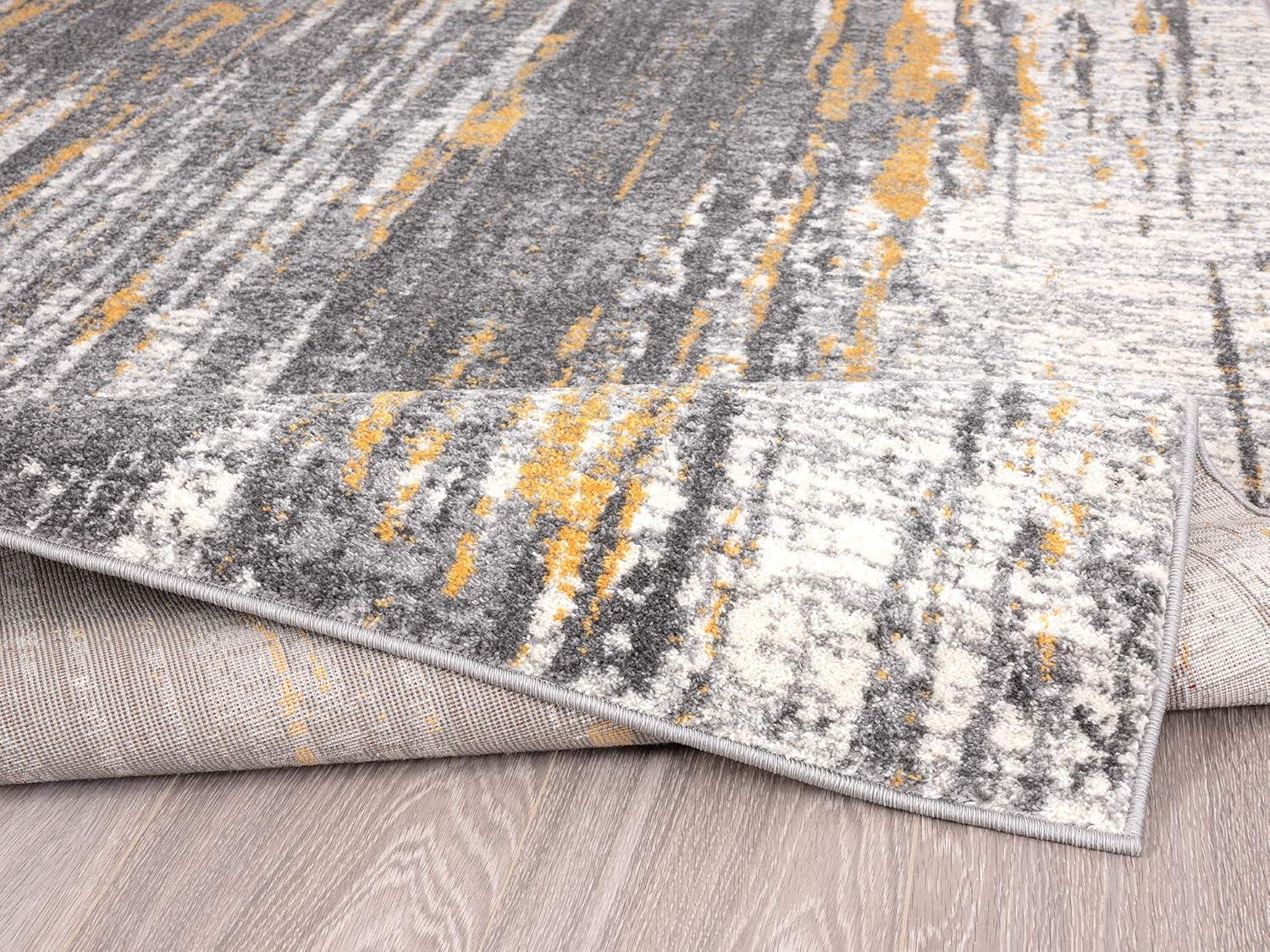 Abani Laguna 7'9"W x 10' 2"D LAG110B Modern Grey Area Rug