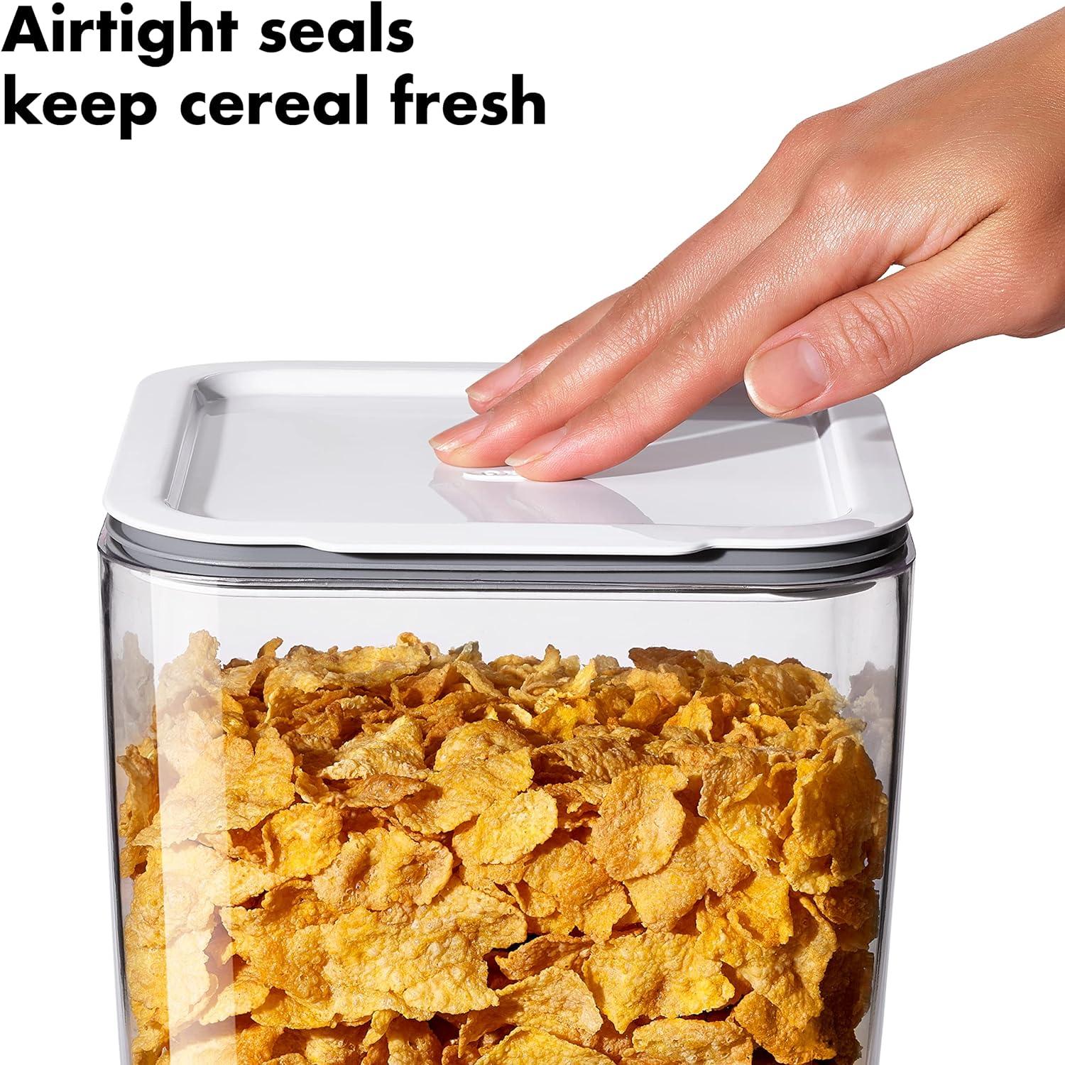 OXO Good Grips Kitchen Countertop Snack Cereal Dispenser Canister, 5.5 Quart