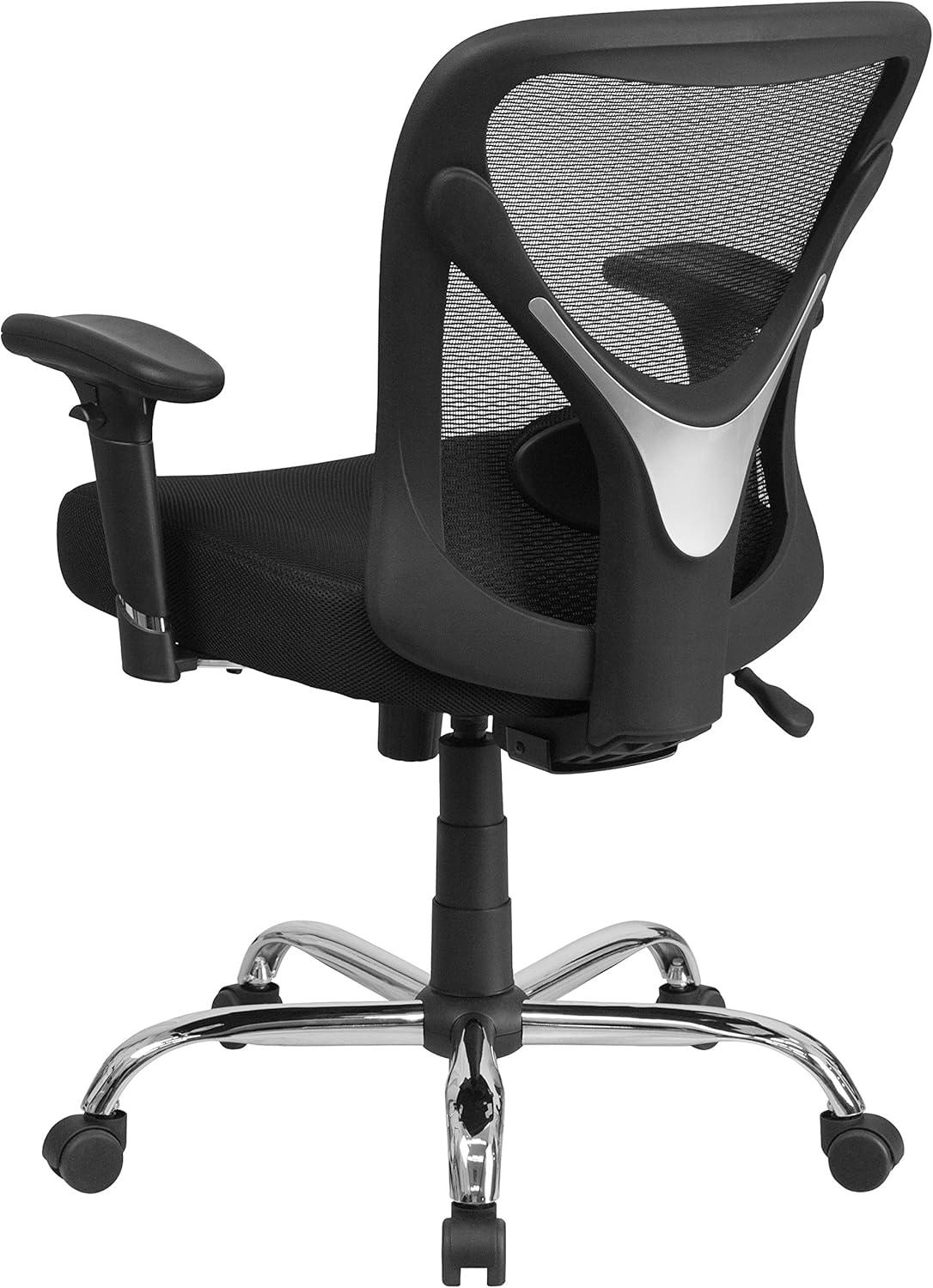 Flash Furniture Big & Tall Office Chair | Adjustable Height Mesh Swivel Office Chair with Wheels