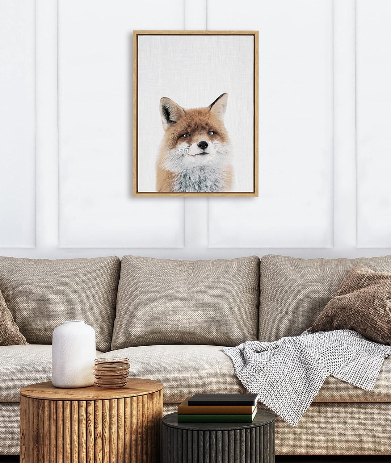 18" x 24" Sylvie Fox Color Framed Canvas by Simon Te of Tai Prints - Kate & Laurel All Things Decor