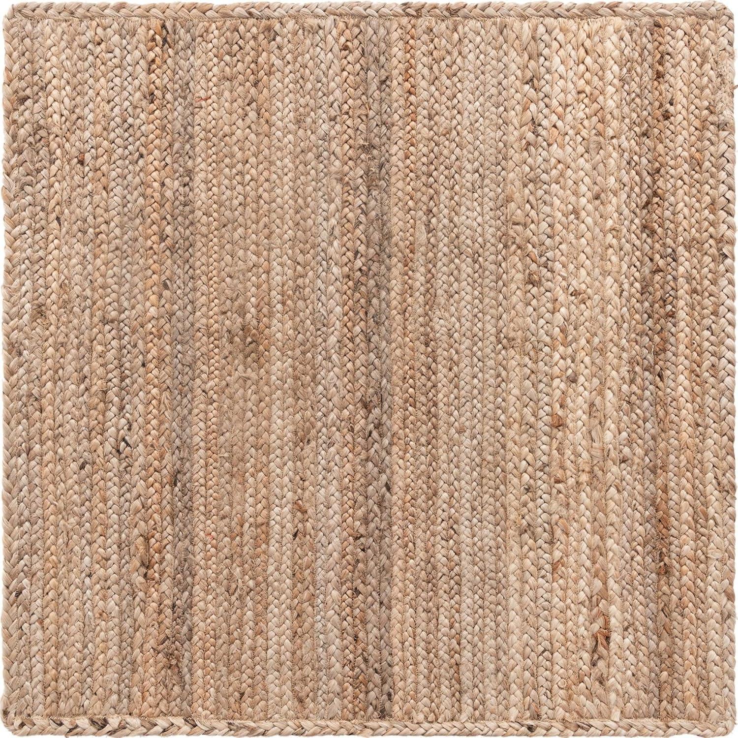 Unique Loom 3' 3 x 3' 3 Dhaka Braided Jute Square Area Rug