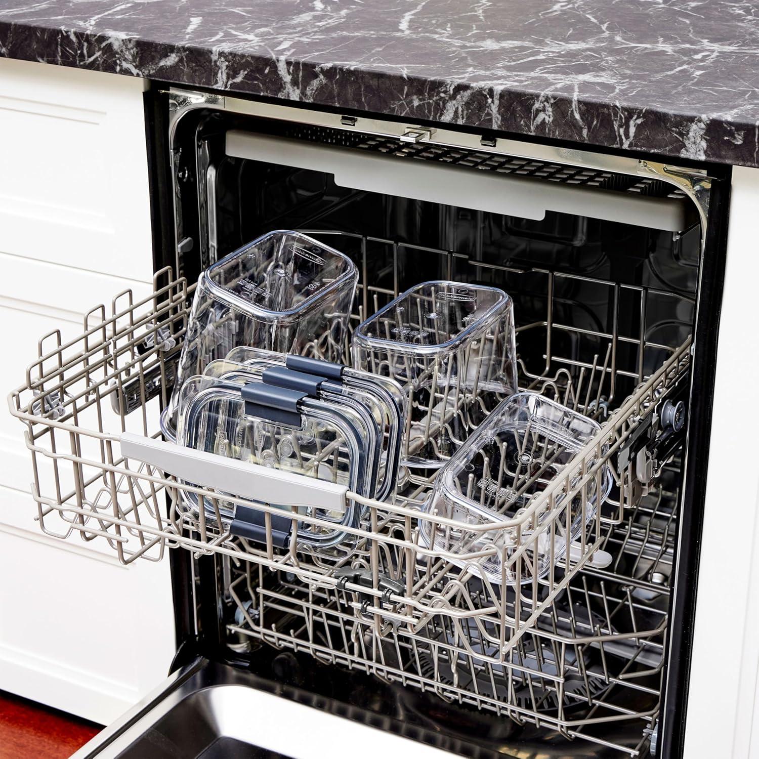 Rubbermaid Brilliance Food Storage Containers, BPA-Free Plastic, 4.7 Cup, 4 Pack | Wayfair