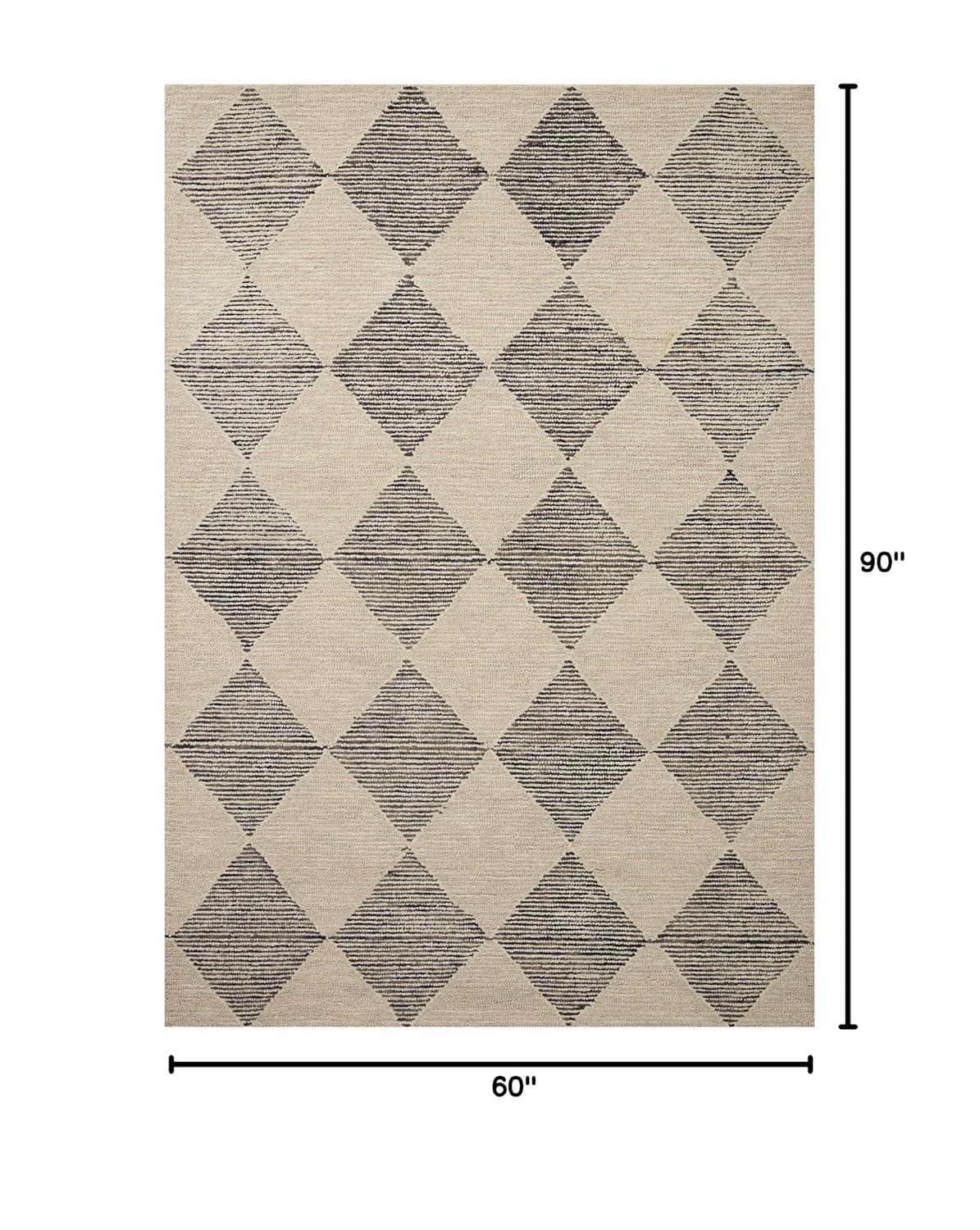 Chris Loves Julia x Loloi Francis Wool Beige / Charcoal Rug
