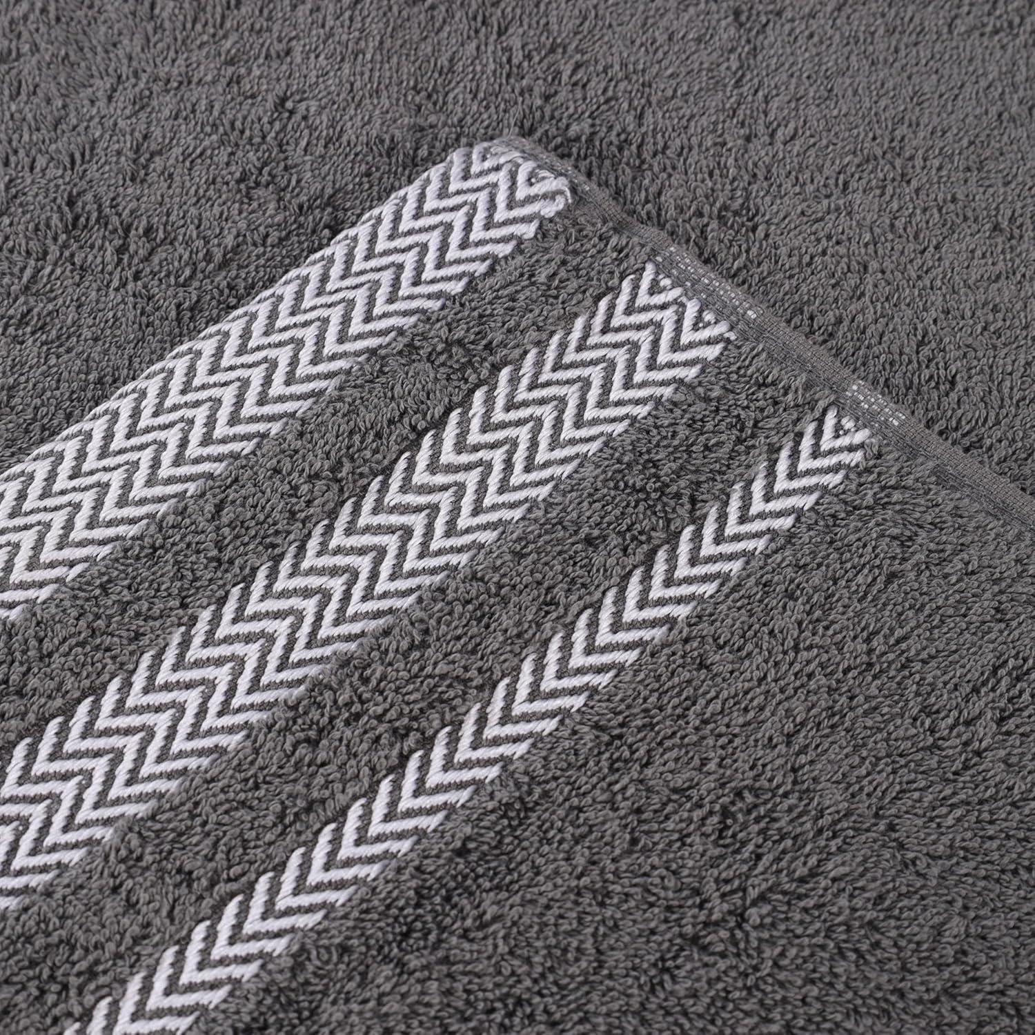 Superior Hays Cotton Face Towel Washcloth Set of 12, Gray