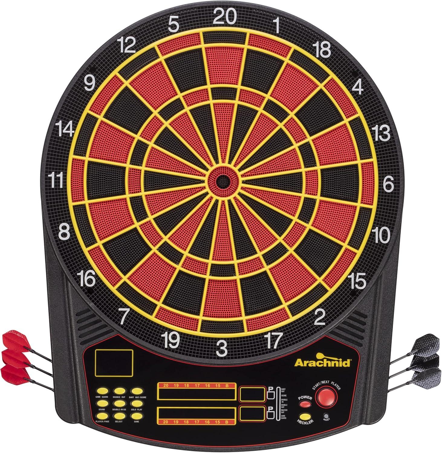 Arachnid Cricket Pro 450 Electronic Dartboard Featuring 31 Games with 178 Variations and Includes Two Sets of Soft Tip Darts