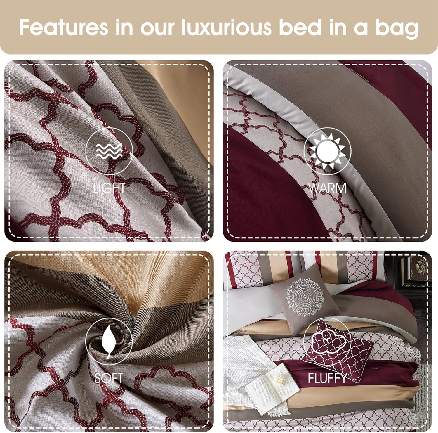 Nanshing America, Inc Avalon Microfiber Modern & Contemporary 8 Piece Comforter Set