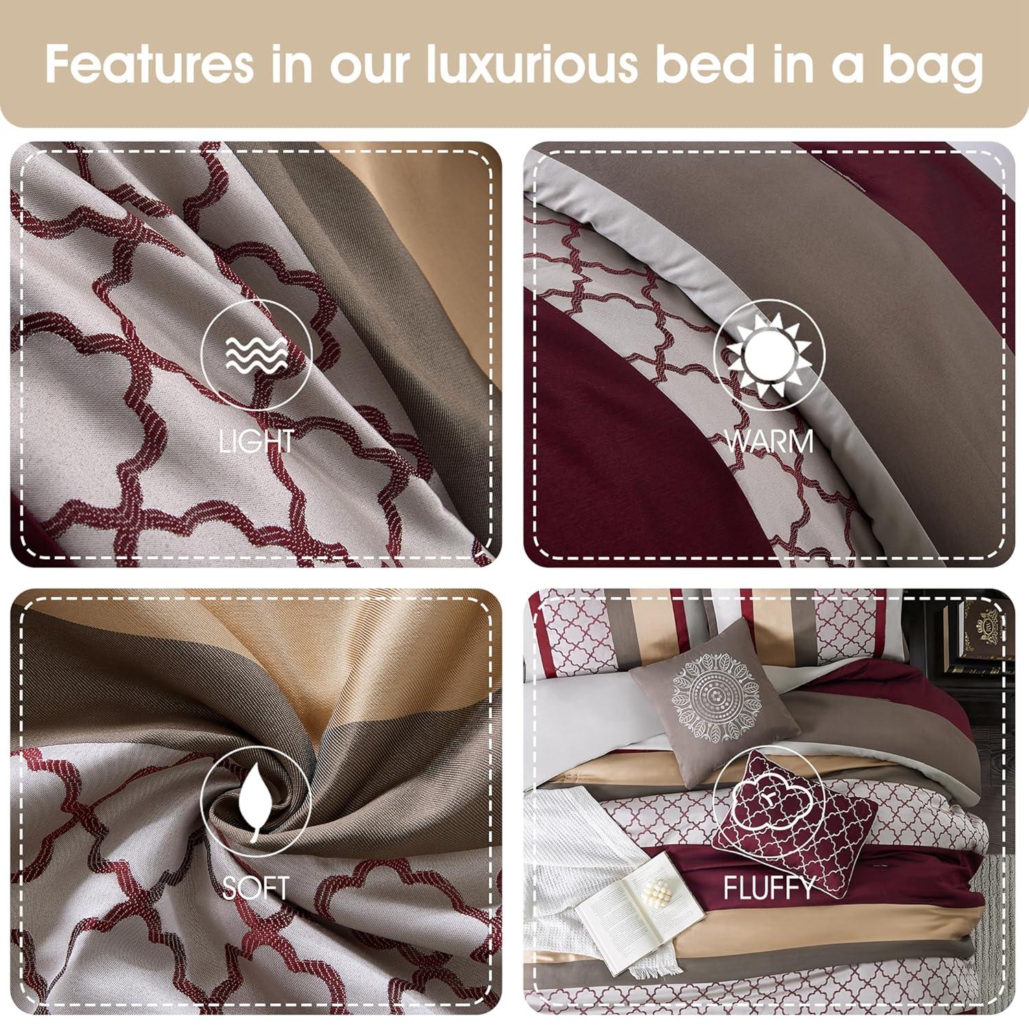 Nanshing America, Inc Avalon Microfiber Modern & Contemporary 8 Piece Comforter Set