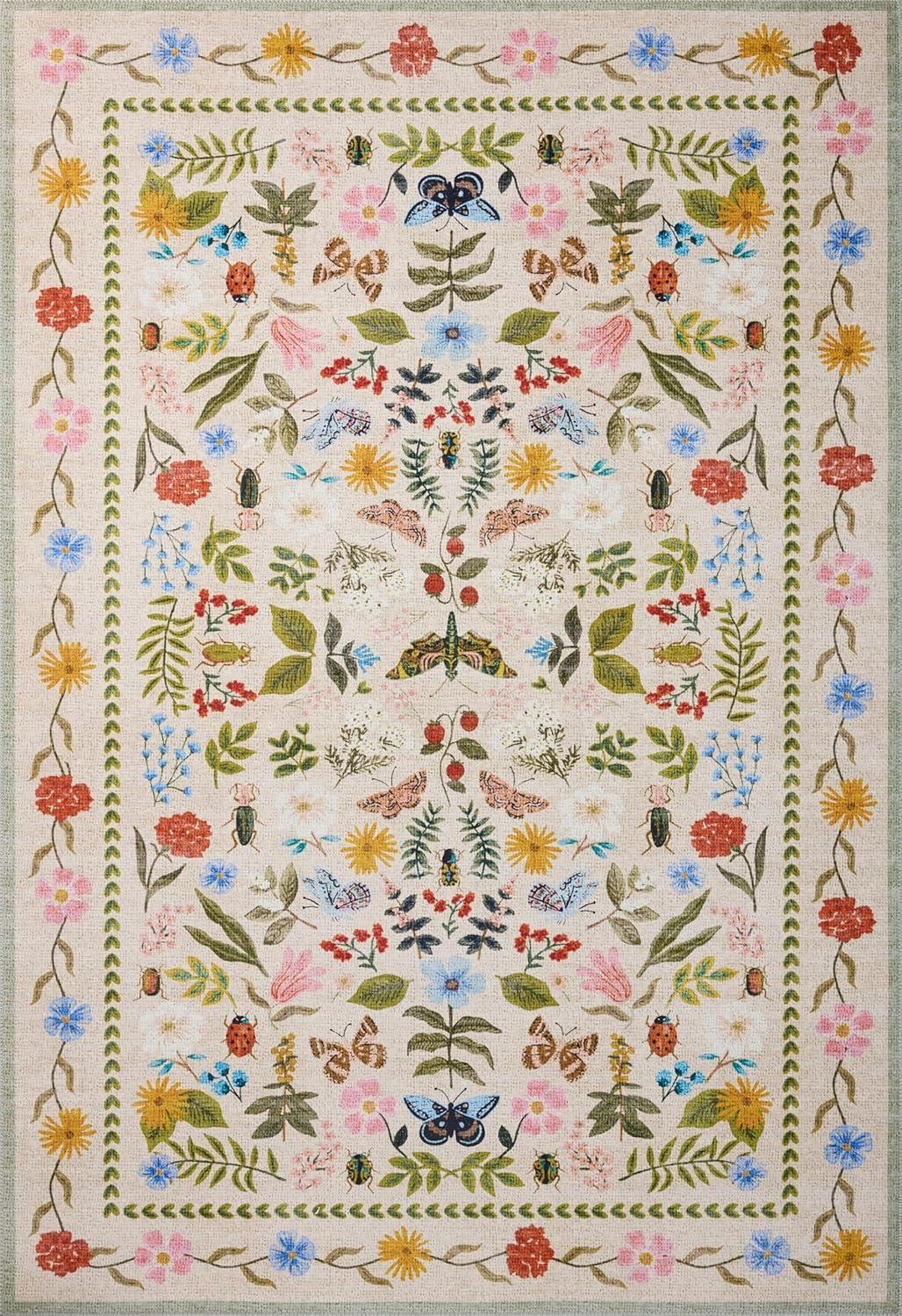 Rifle Paper Co. x Loloi Canopy Cream Area Rug