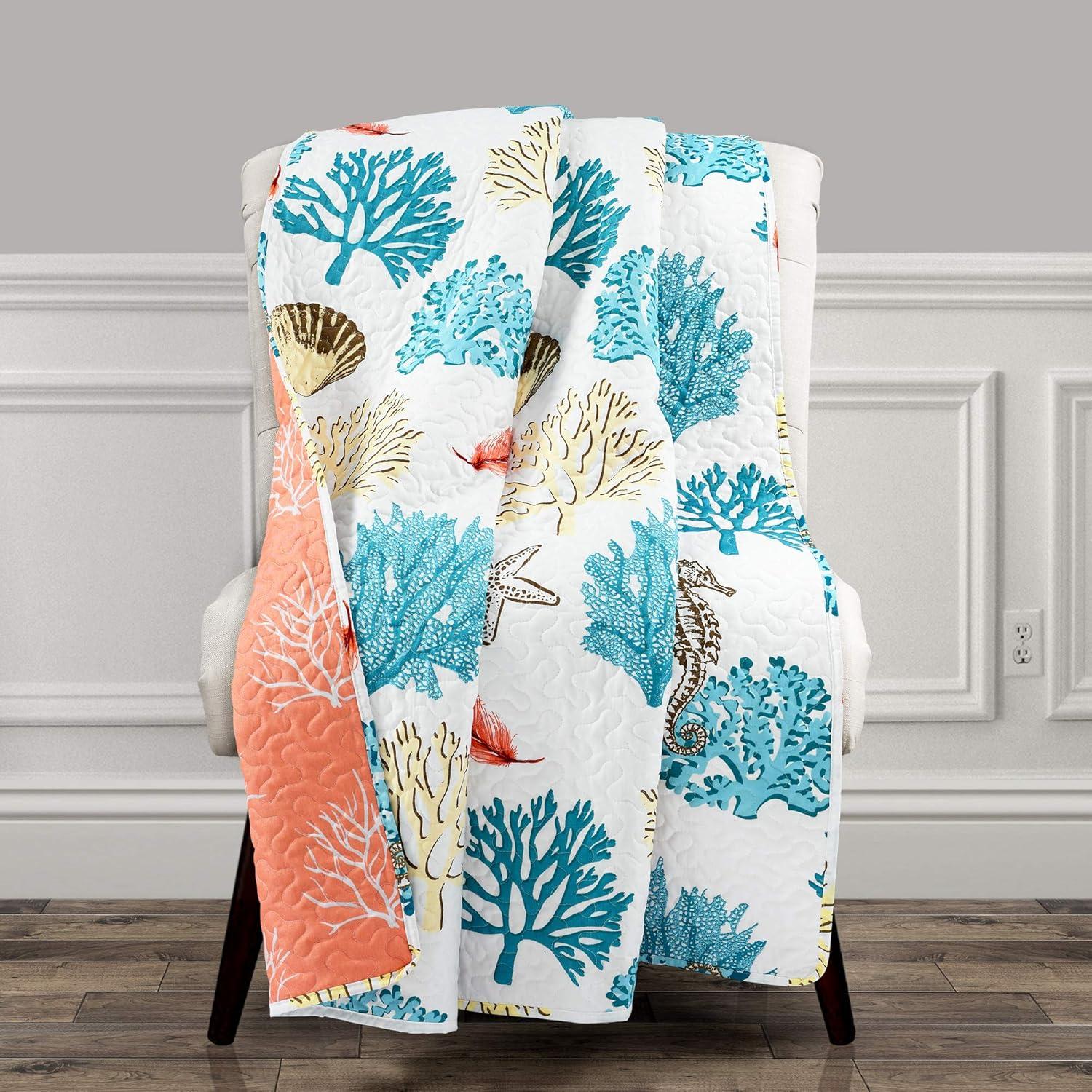 Lush Decor Coastal Reef Feather Reef Throw