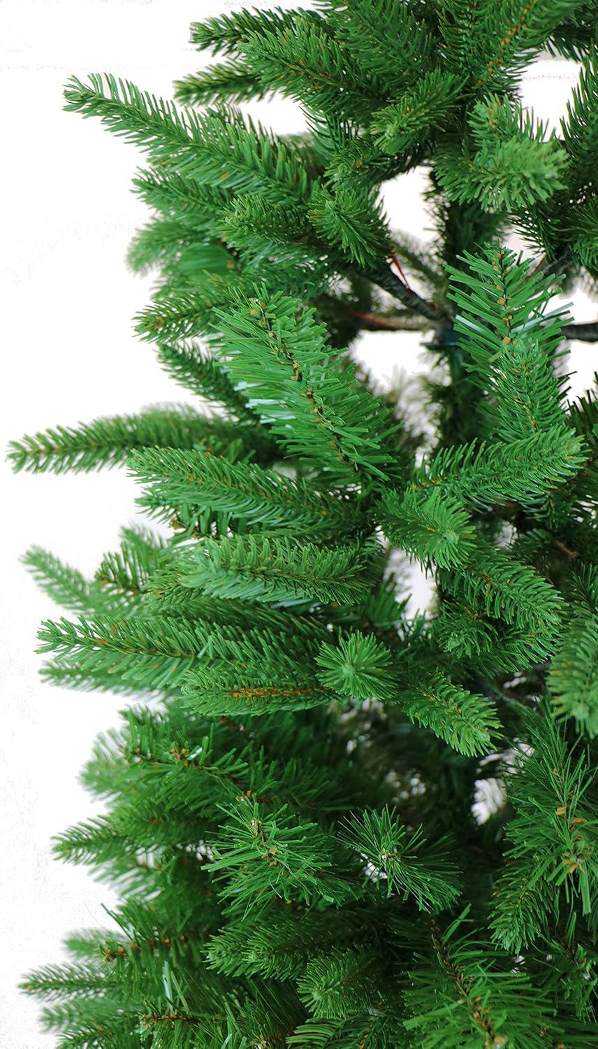 Fraser Hill Farm Green Hinged Pine Christmas Tree, 7.5'