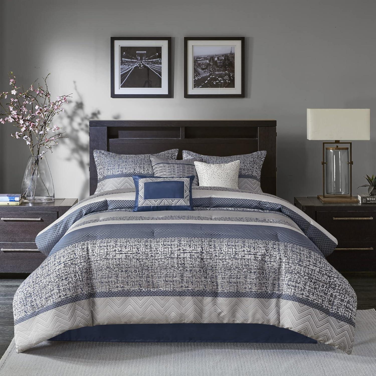 Madison Park Rhapsody 7 Piece Jacquard Comforter Set