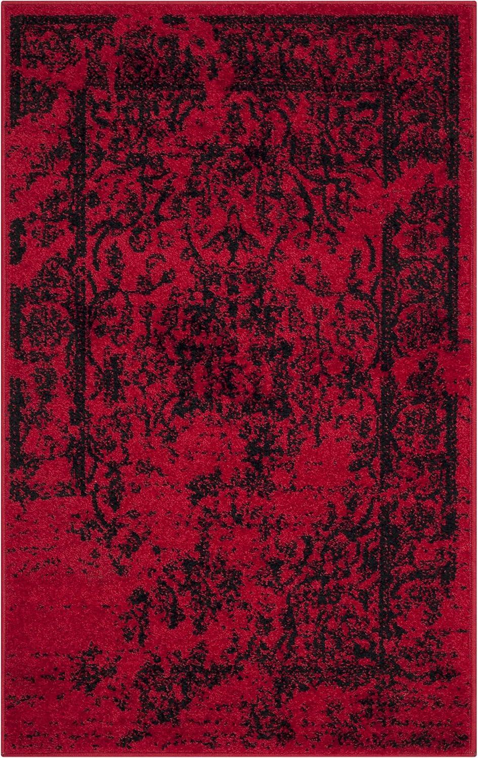 Adirondack ADR101 Power Loomed Accent Rug - Red/Black - 2'6"x4' - Safavieh.