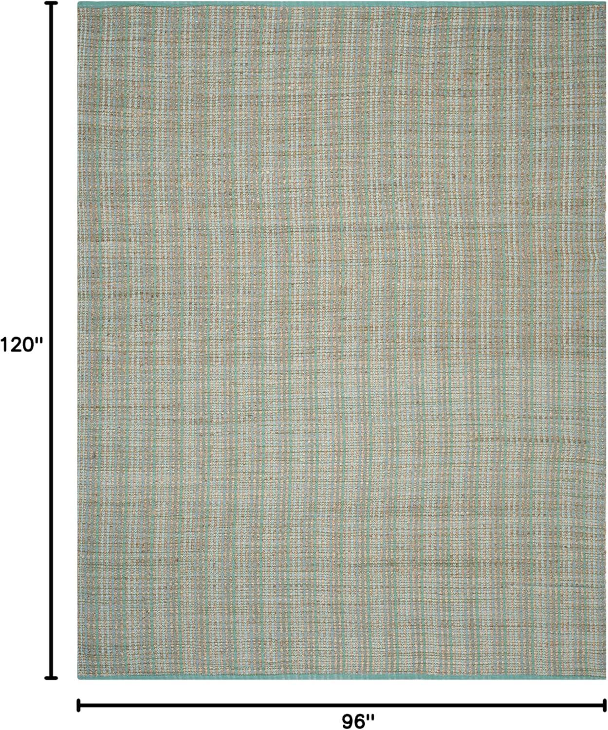 SAFAVIEH Cape Cod Ivana Braided Striped Area Rug, 8' x 10', Green