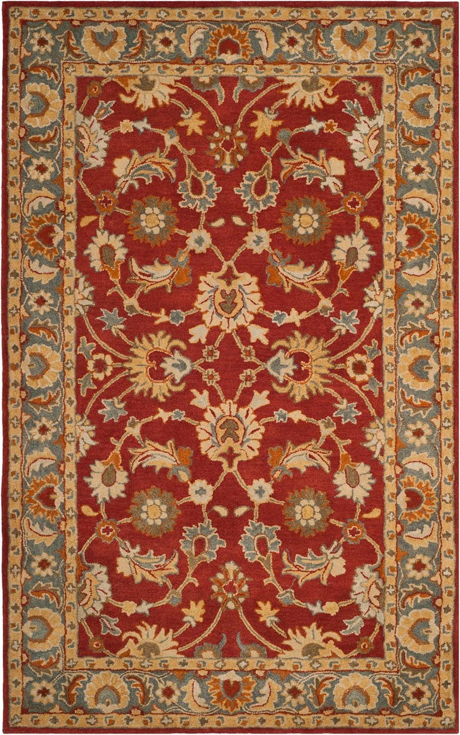 Heritage HG403 Handmade Area Rug - 5'x8' - Red/Blue - Safavieh