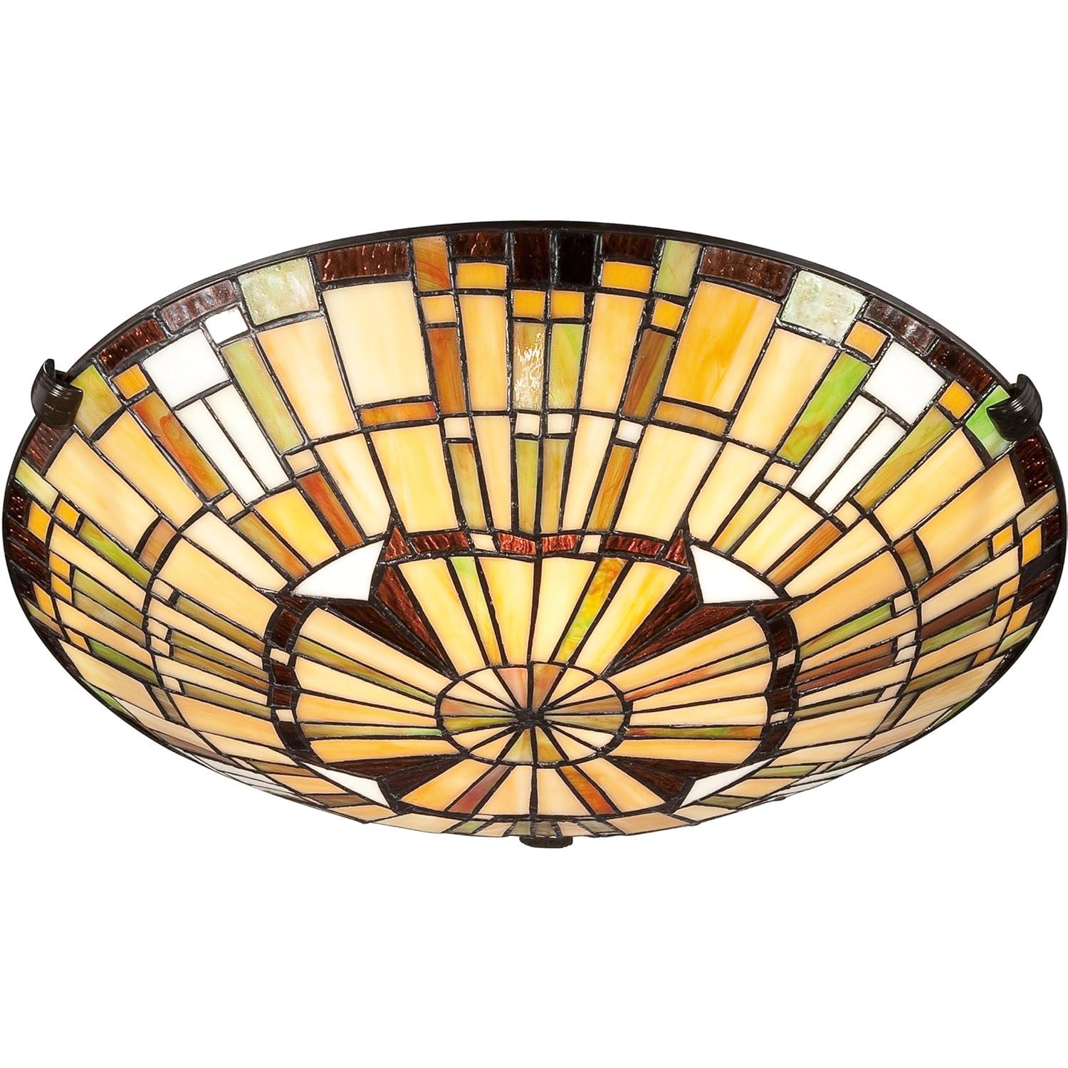 Quoizel Lighting Reed 2 - Light Semi-Flush Mount in  Vintage Bronze